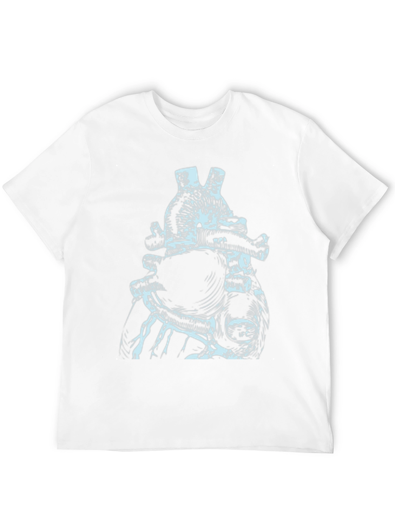 Anatomical Heart Print Black T-Shirt