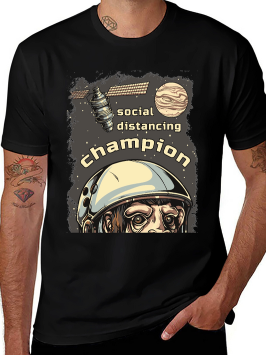 Social Distancing Champion Graphic T-Shirt