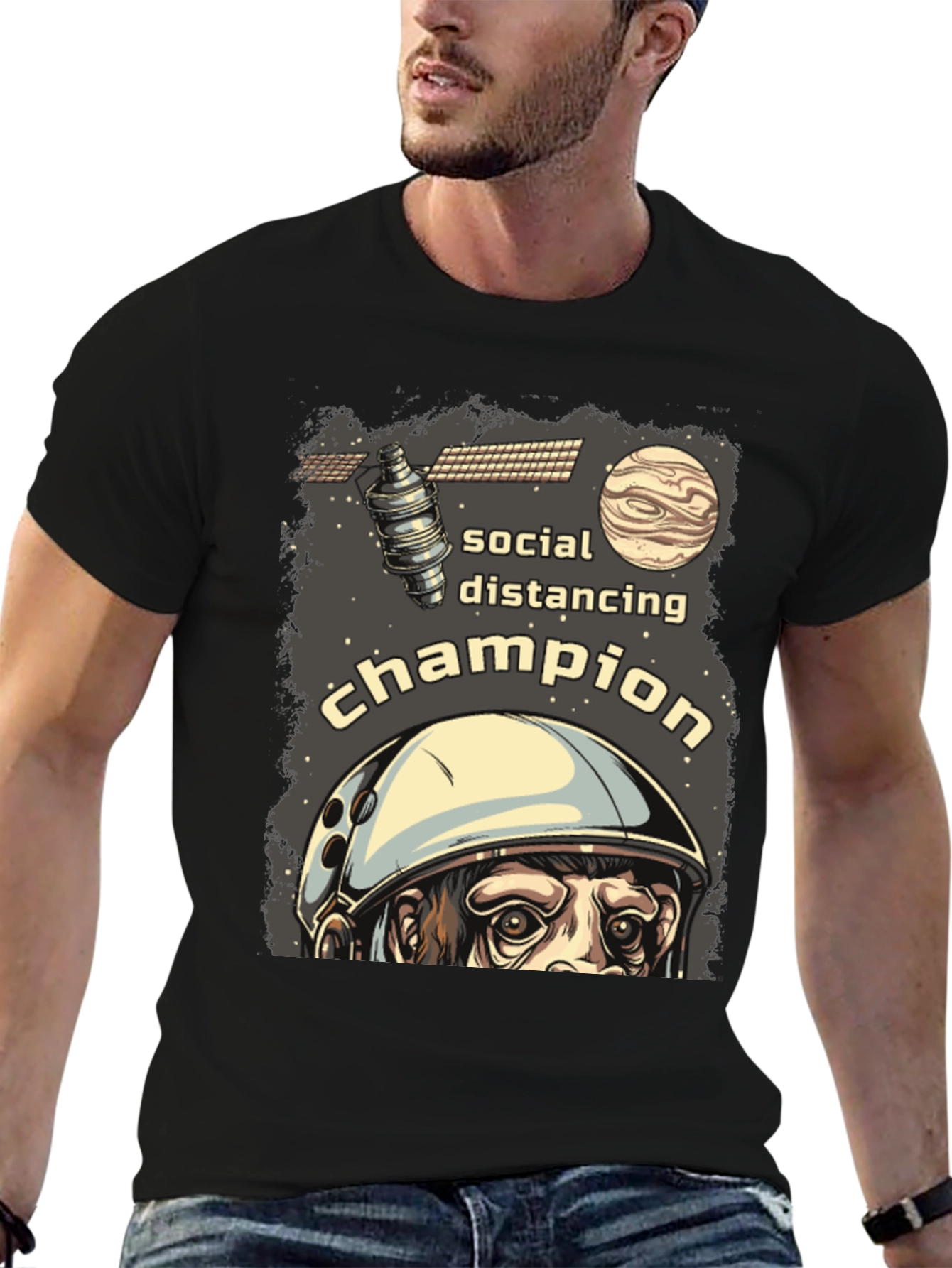 Social Distancing Champion Graphic T-Shirt