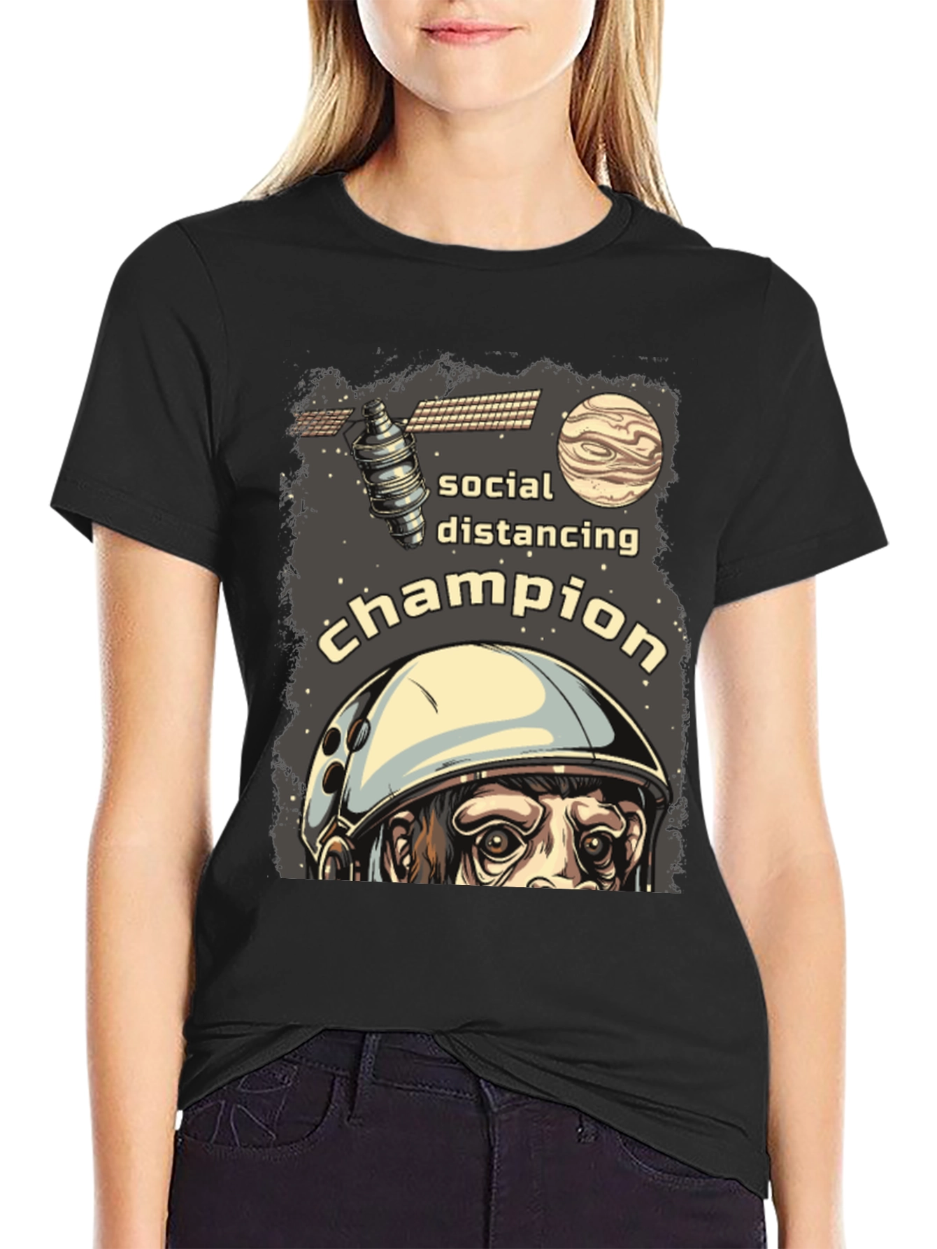 Social Distancing Champion Graphic T-Shirt