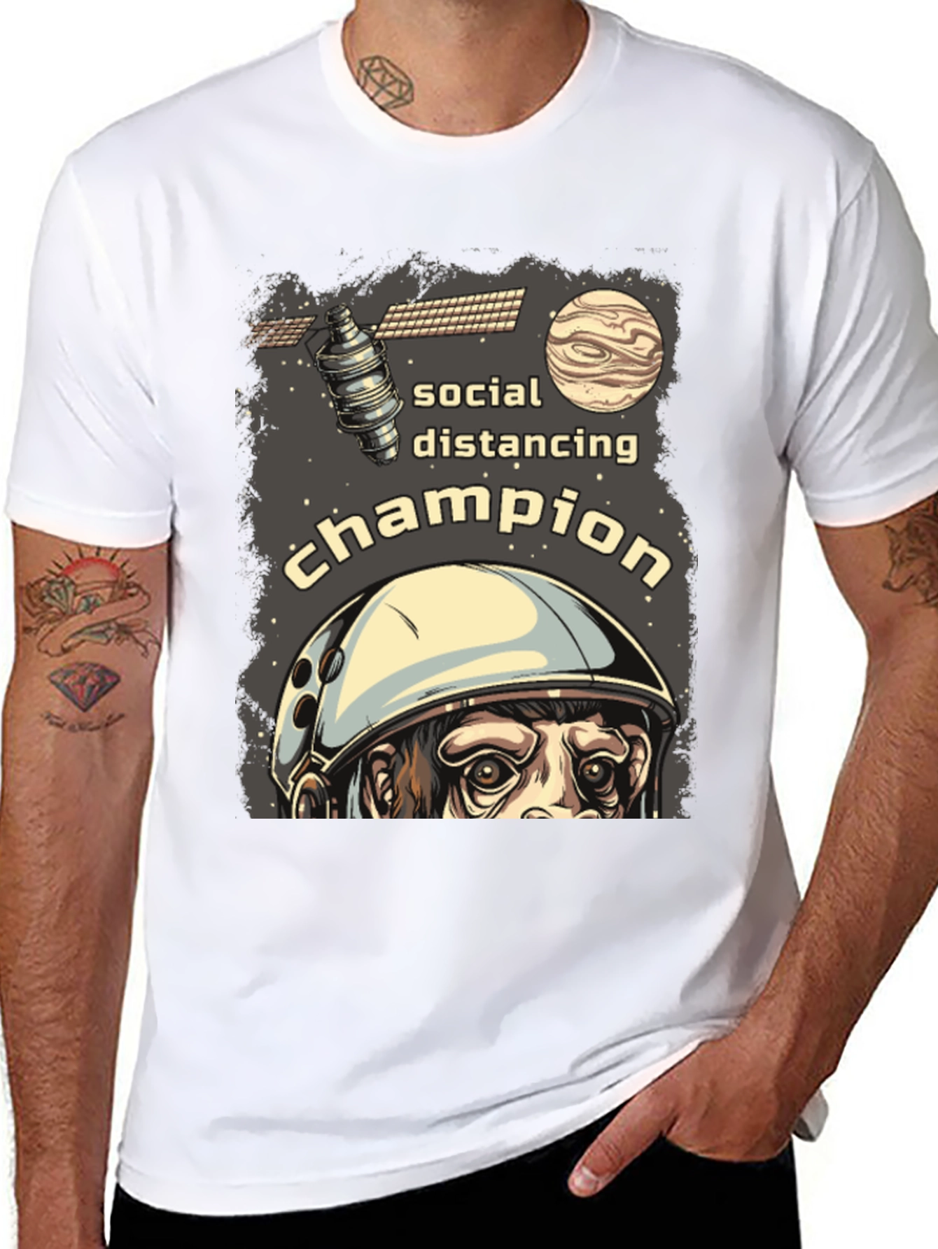 Social Distancing Champion Graphic T-Shirt