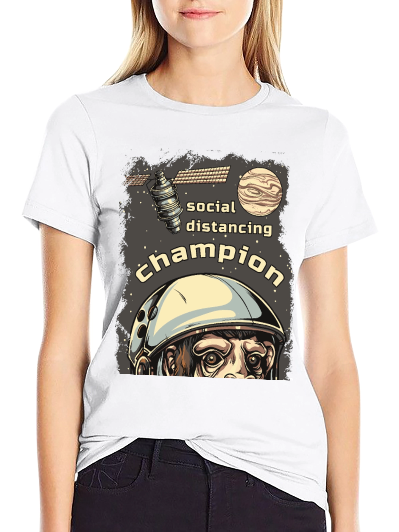 Social Distancing Champion Graphic T-Shirt