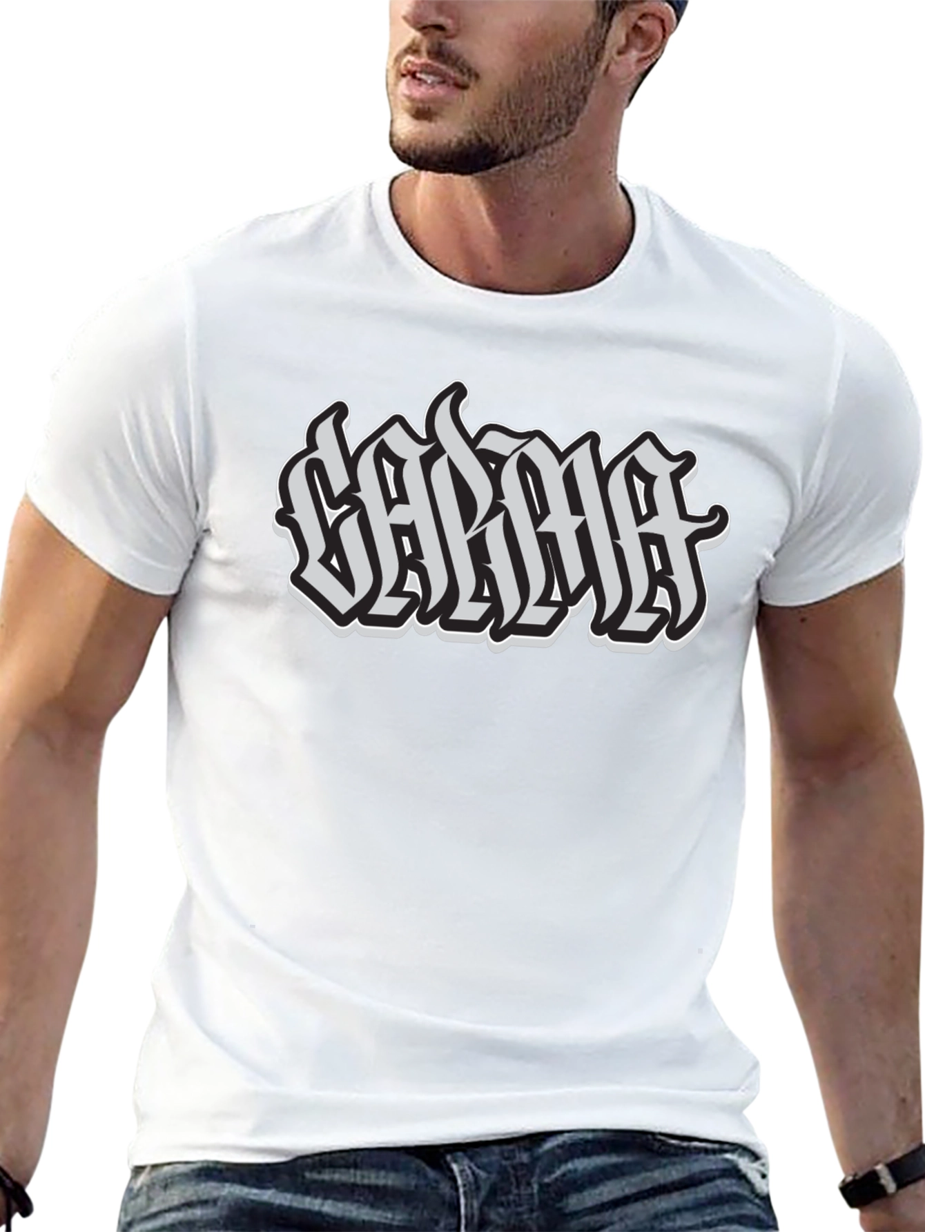 Calma Graphic Tee - Black Cotton T-Shirt
