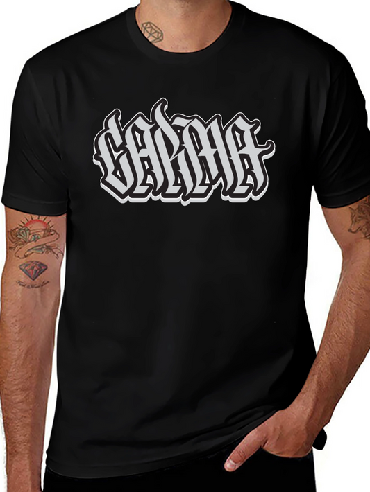 Calma Graphic Tee - Black Cotton T-Shirt