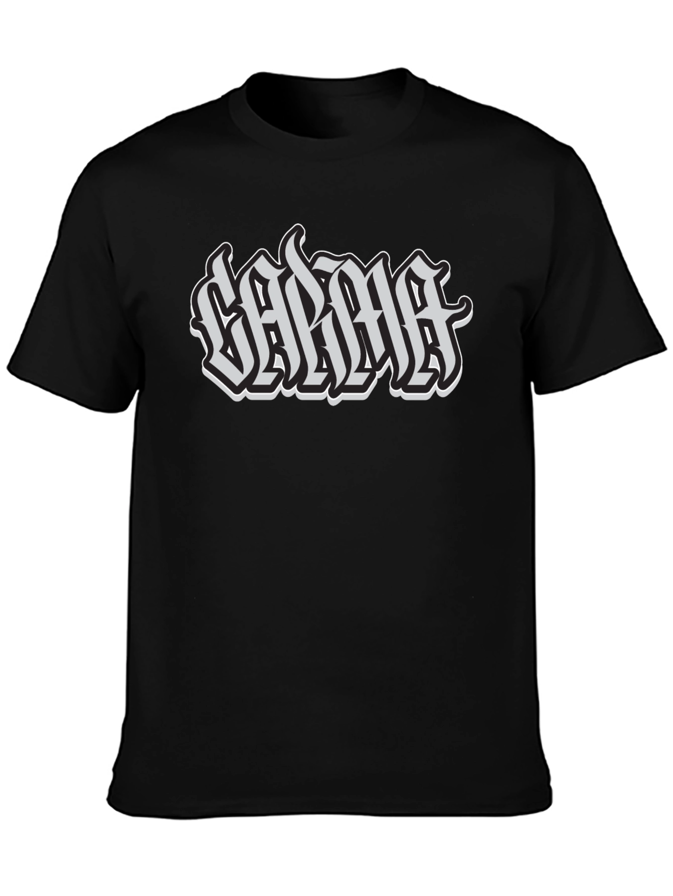 Calma Graphic Tee - Black Cotton T-Shirt