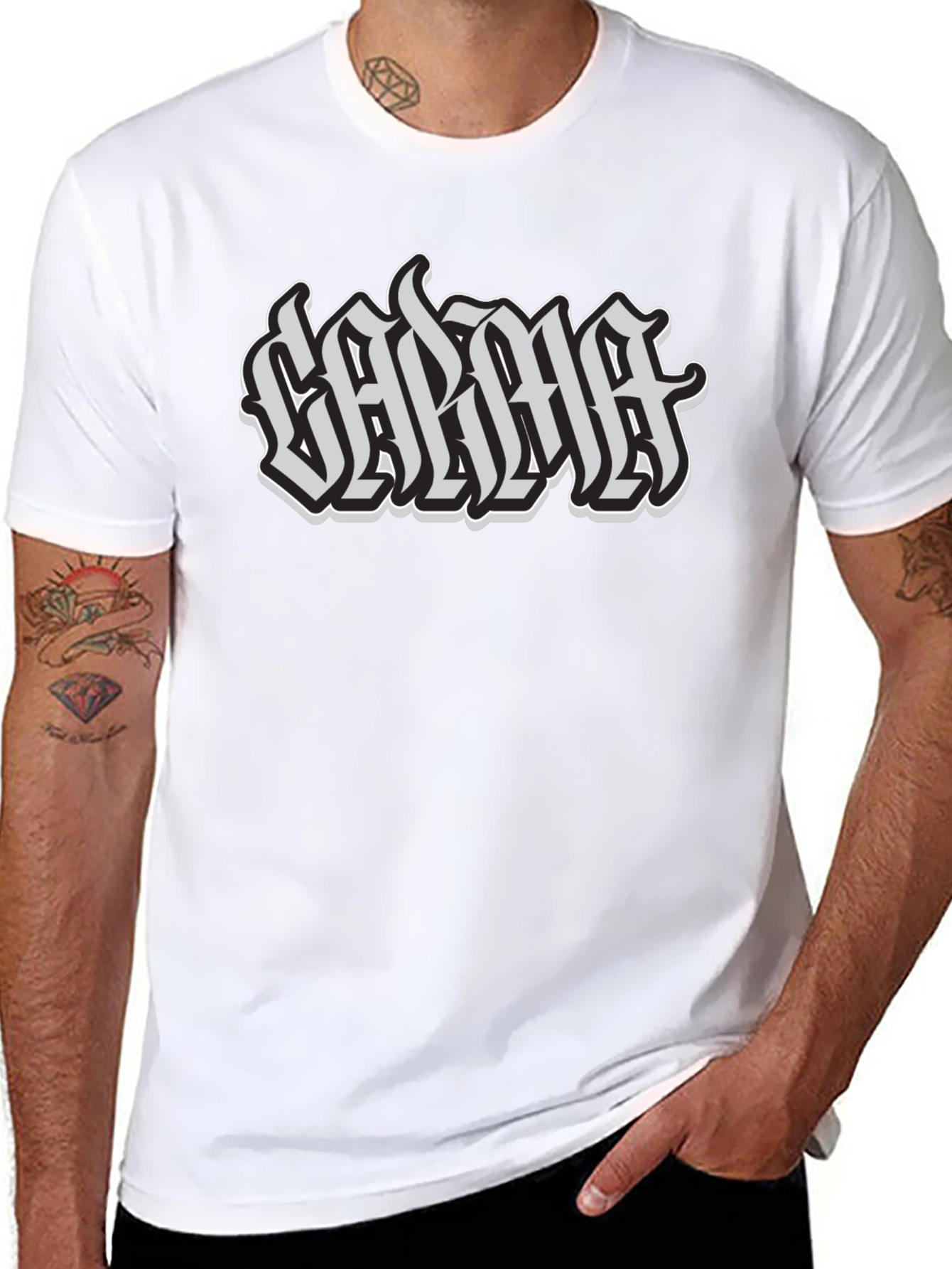 Calma Graphic Tee - Black Cotton T-Shirt