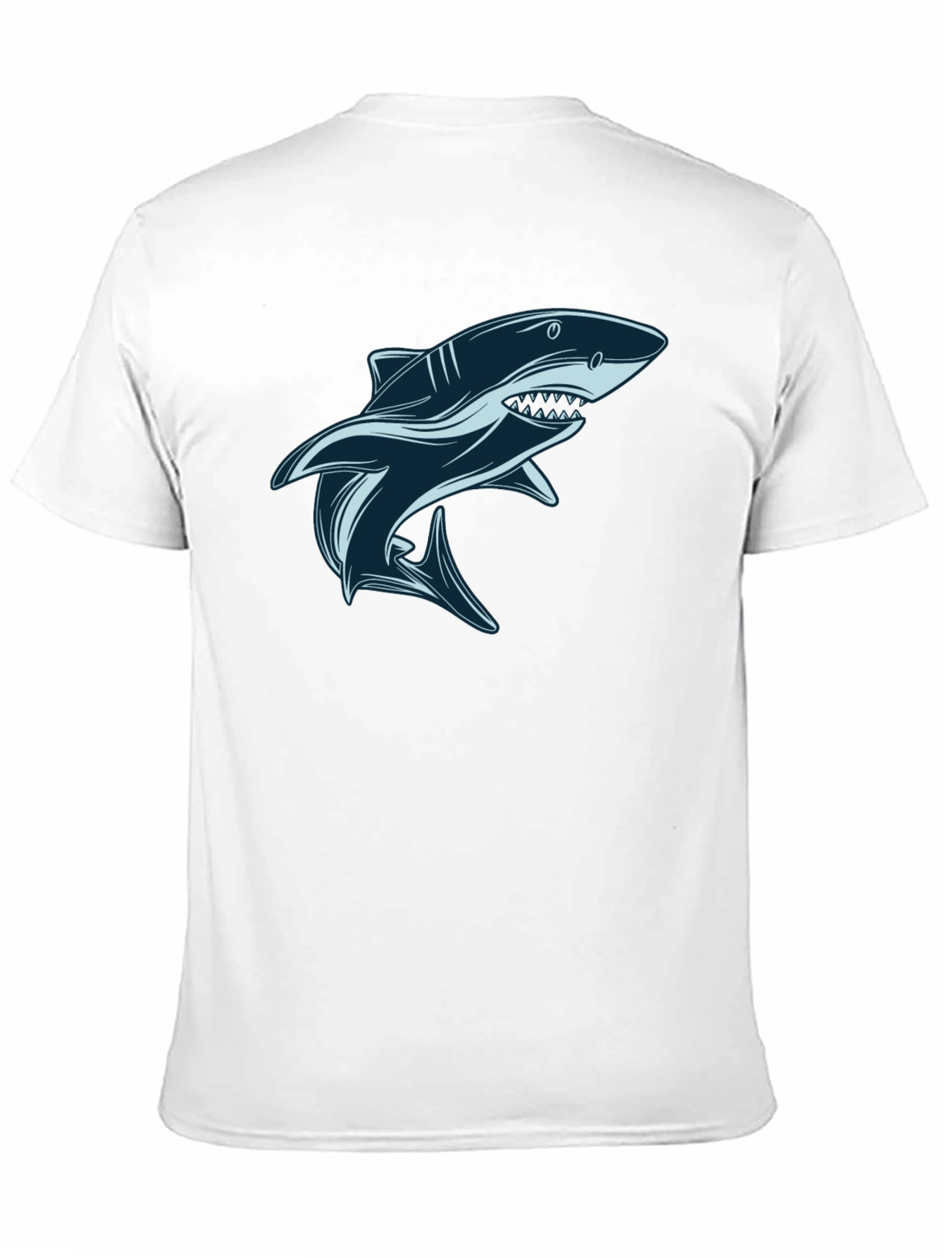 Shark Graphic Tee - Black Cotton T-Shirt