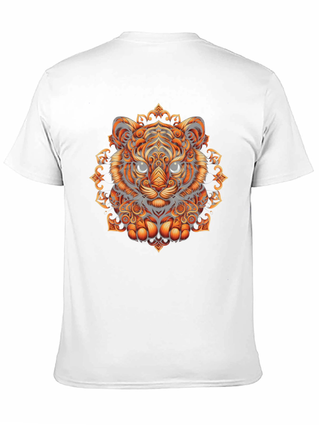 Tiger Mandala Graphic Tee - Stylish Mens Black T-Shirt
