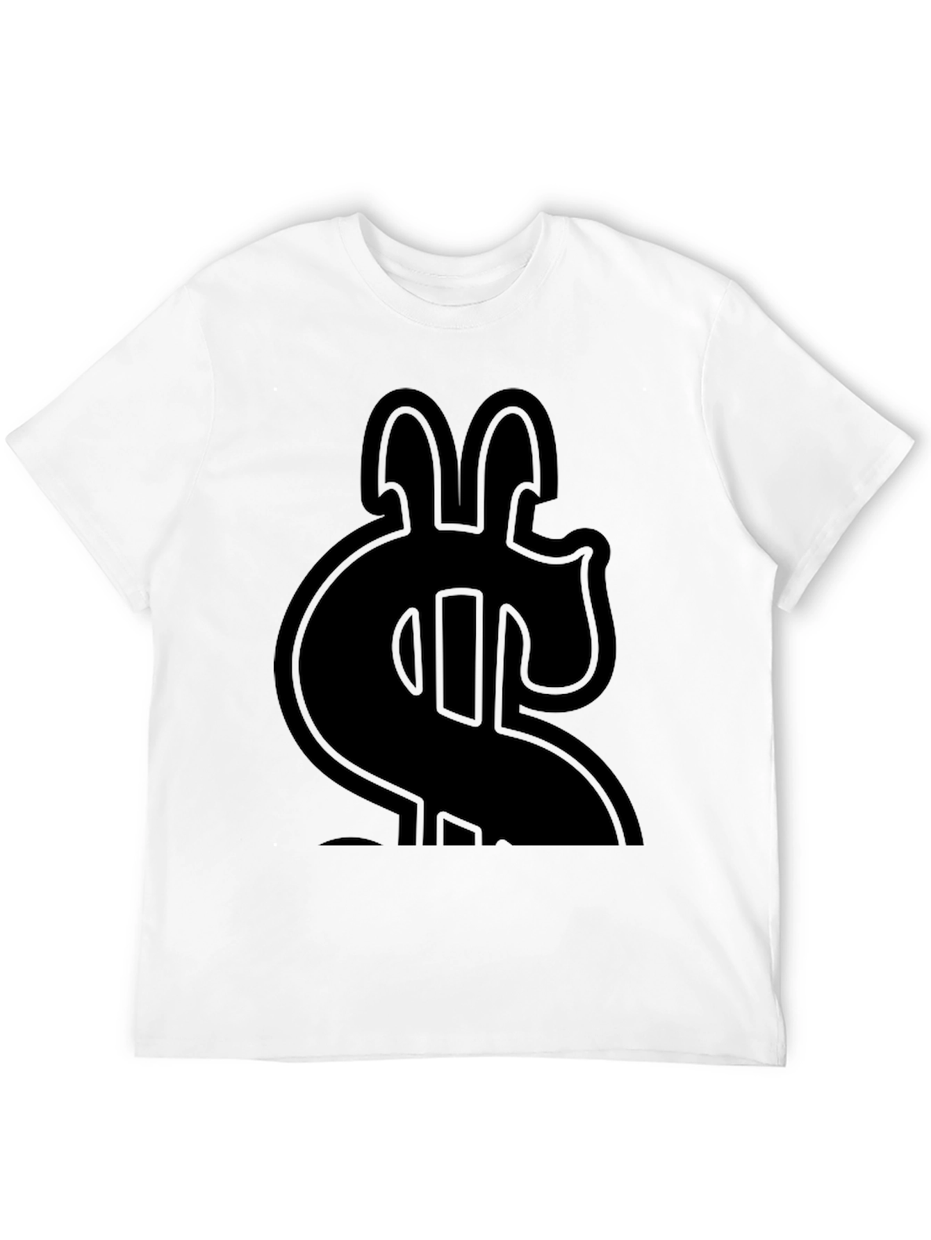 Bold Dollar Sign Graphic Tee - Black