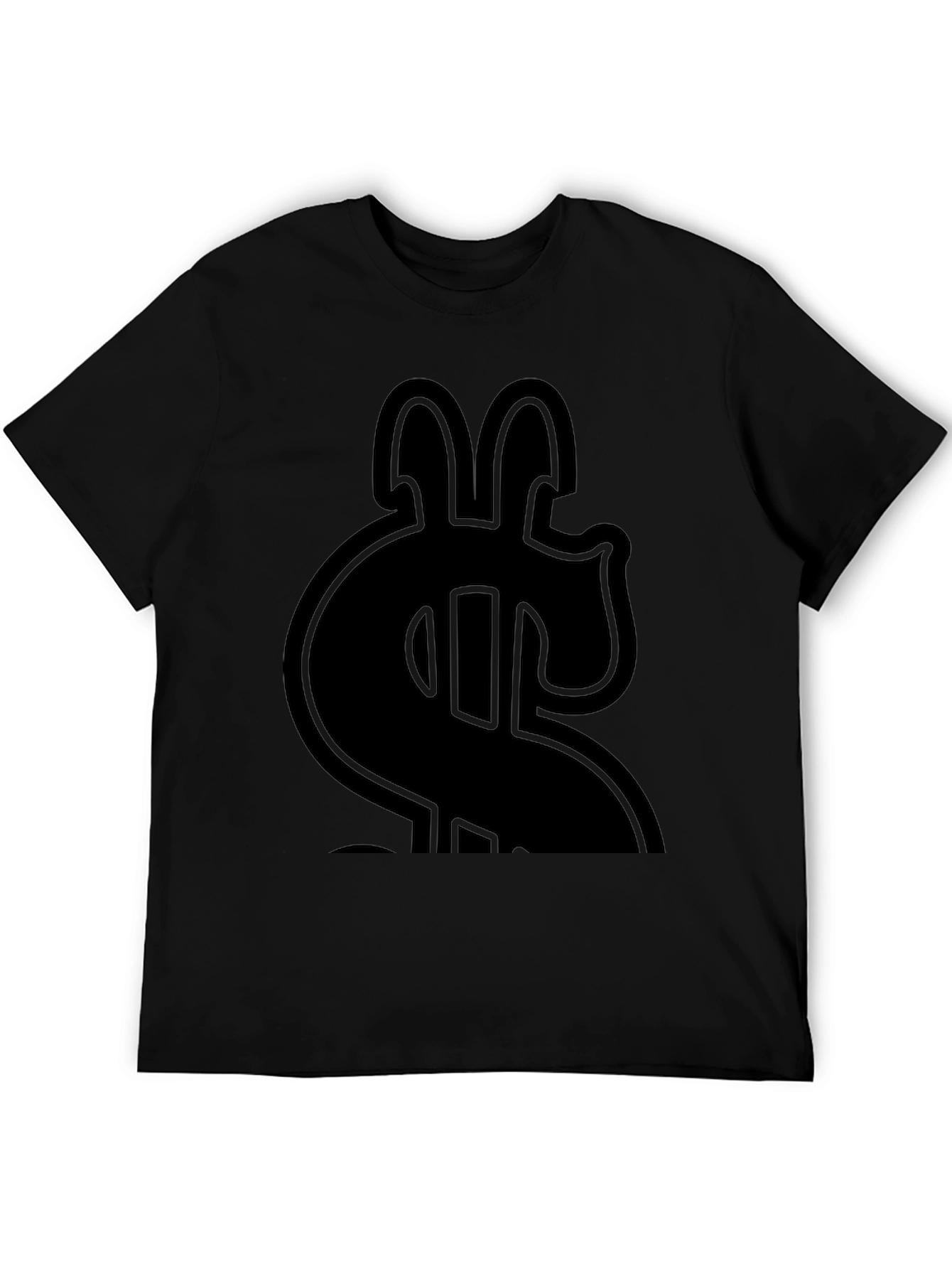 Bold Dollar Sign Graphic Tee - Black