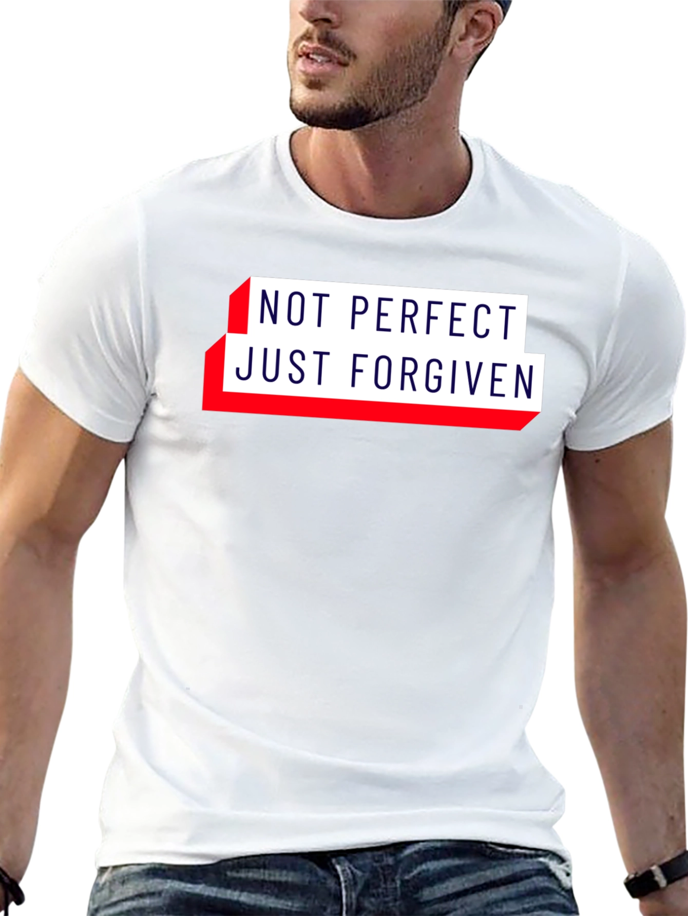 Not Perfect Just Forgiven Christian T-Shirt