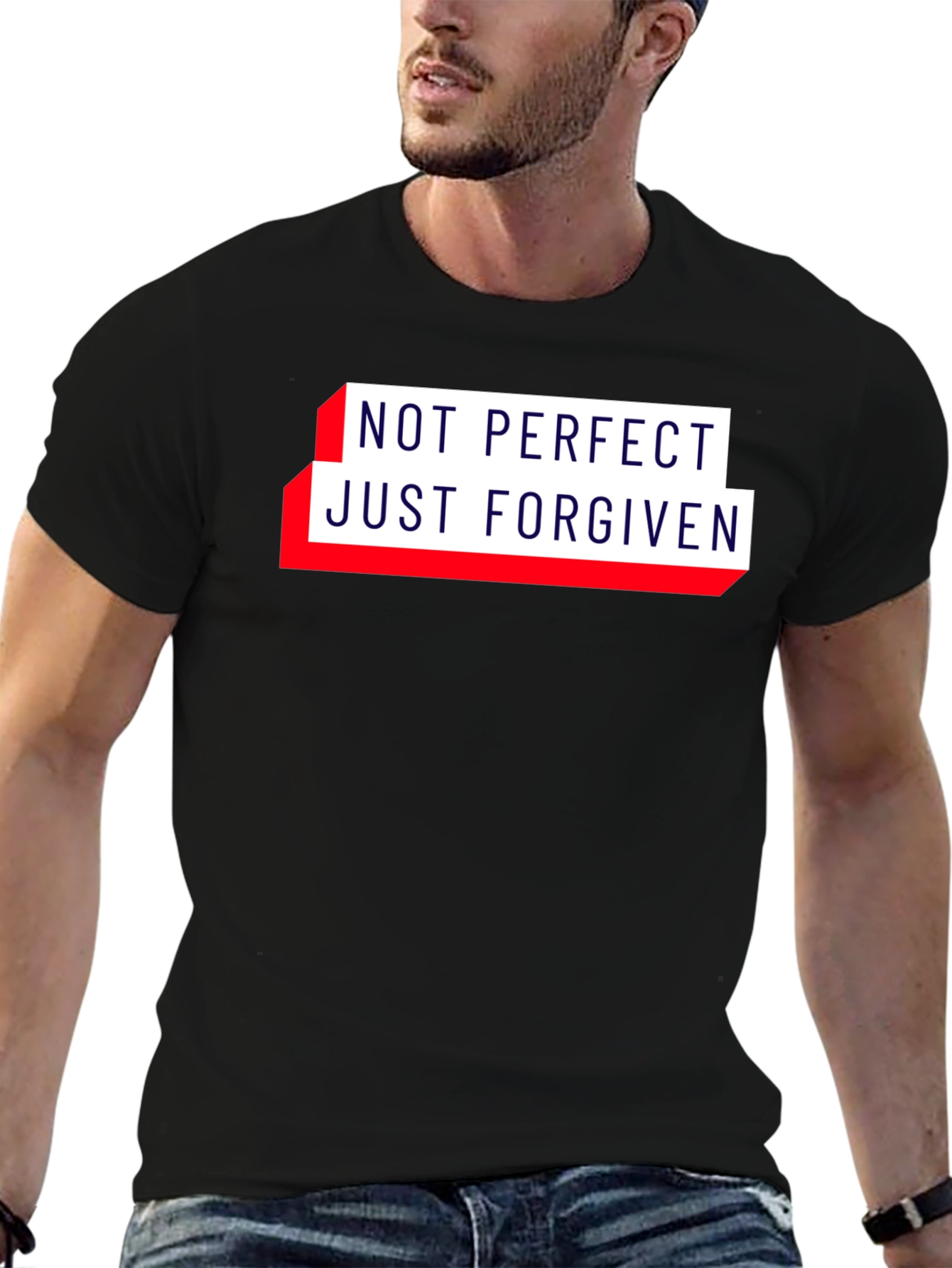 Not Perfect Just Forgiven Christian T-Shirt