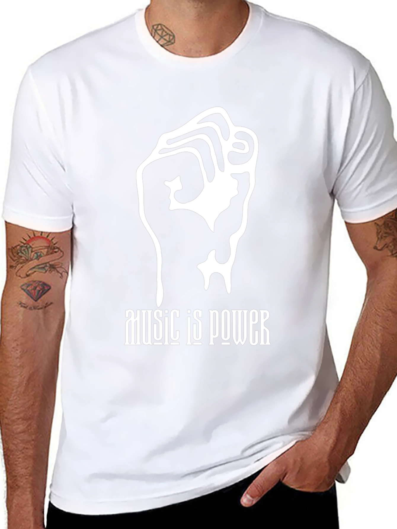 Music is Power Graphic T-Shirt