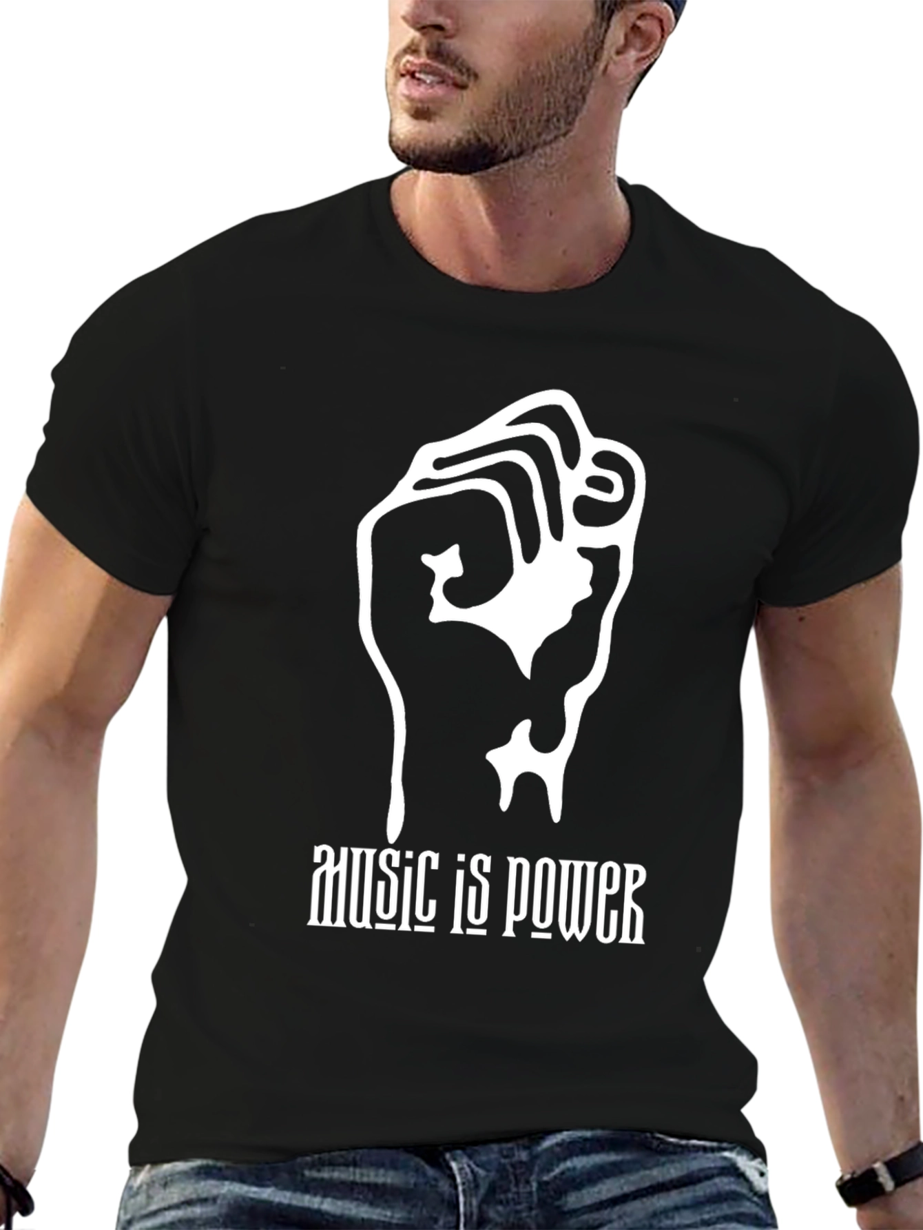 Music is Power Graphic T-Shirt
