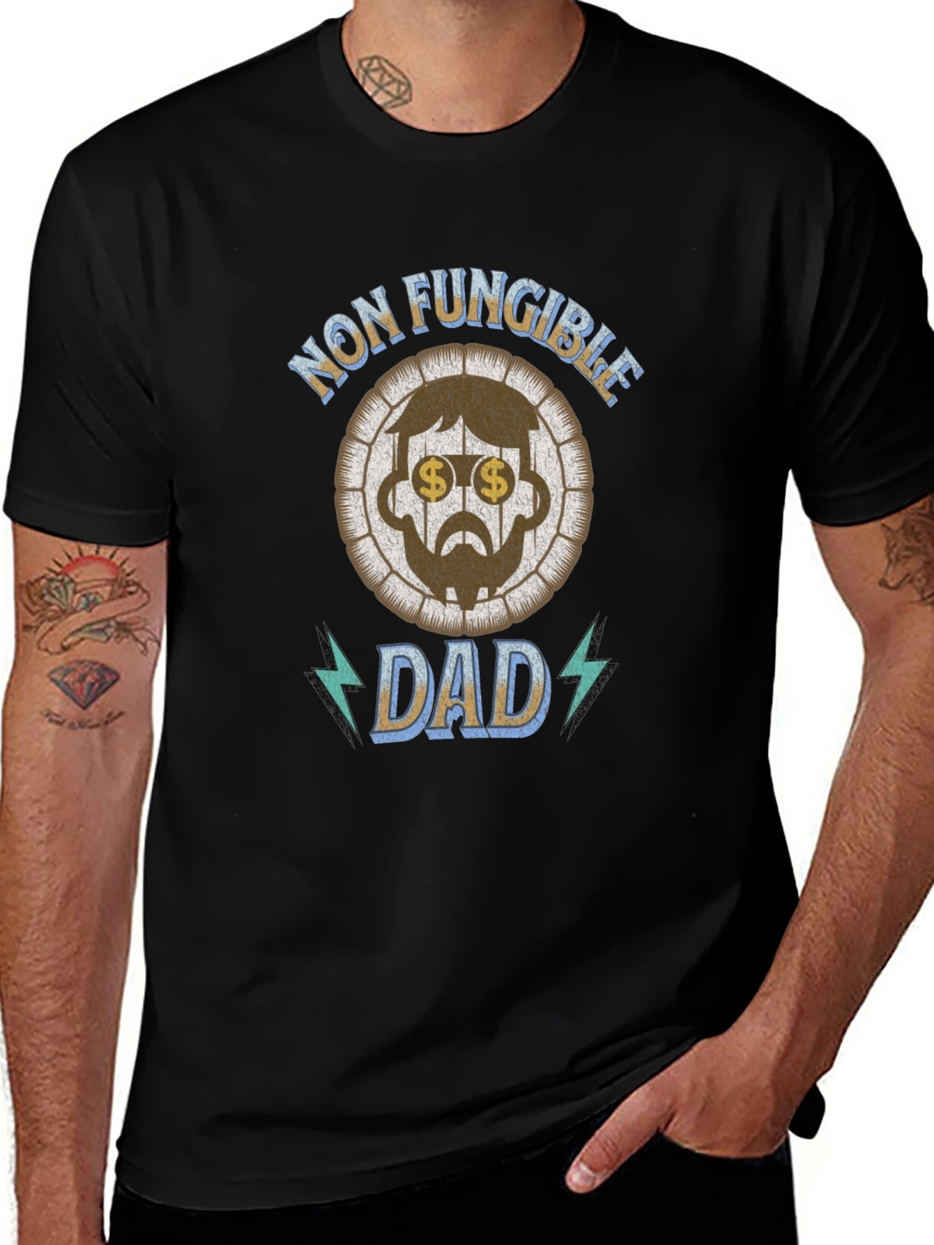 Non Fungible Dad Black T-Shirt