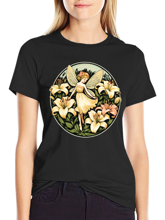 Fairy & Floral Graphic Tee - Stylish Comfort