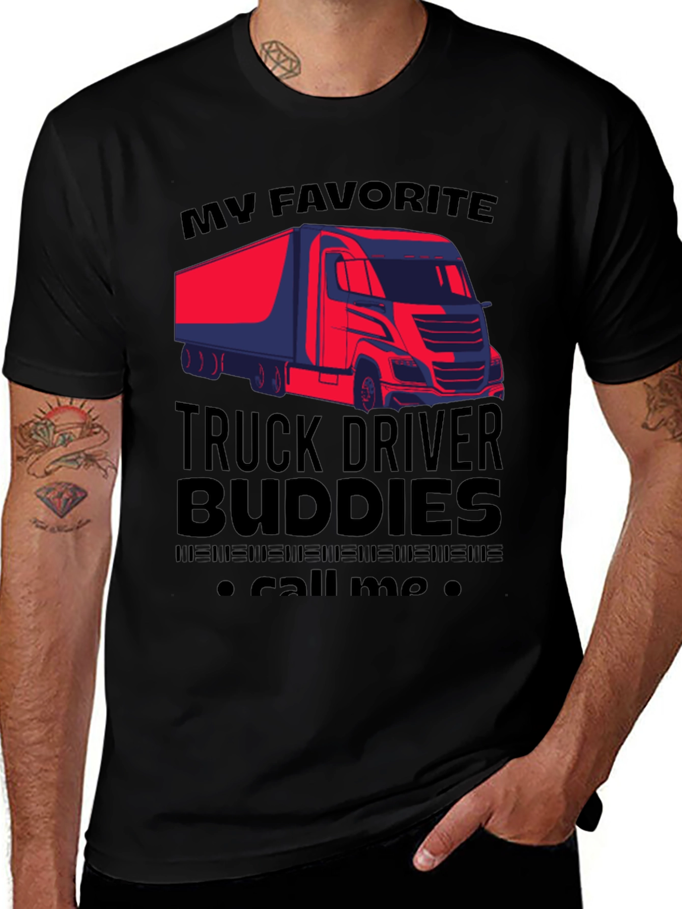 Truck Driver Buddies Graphic T-Shirt