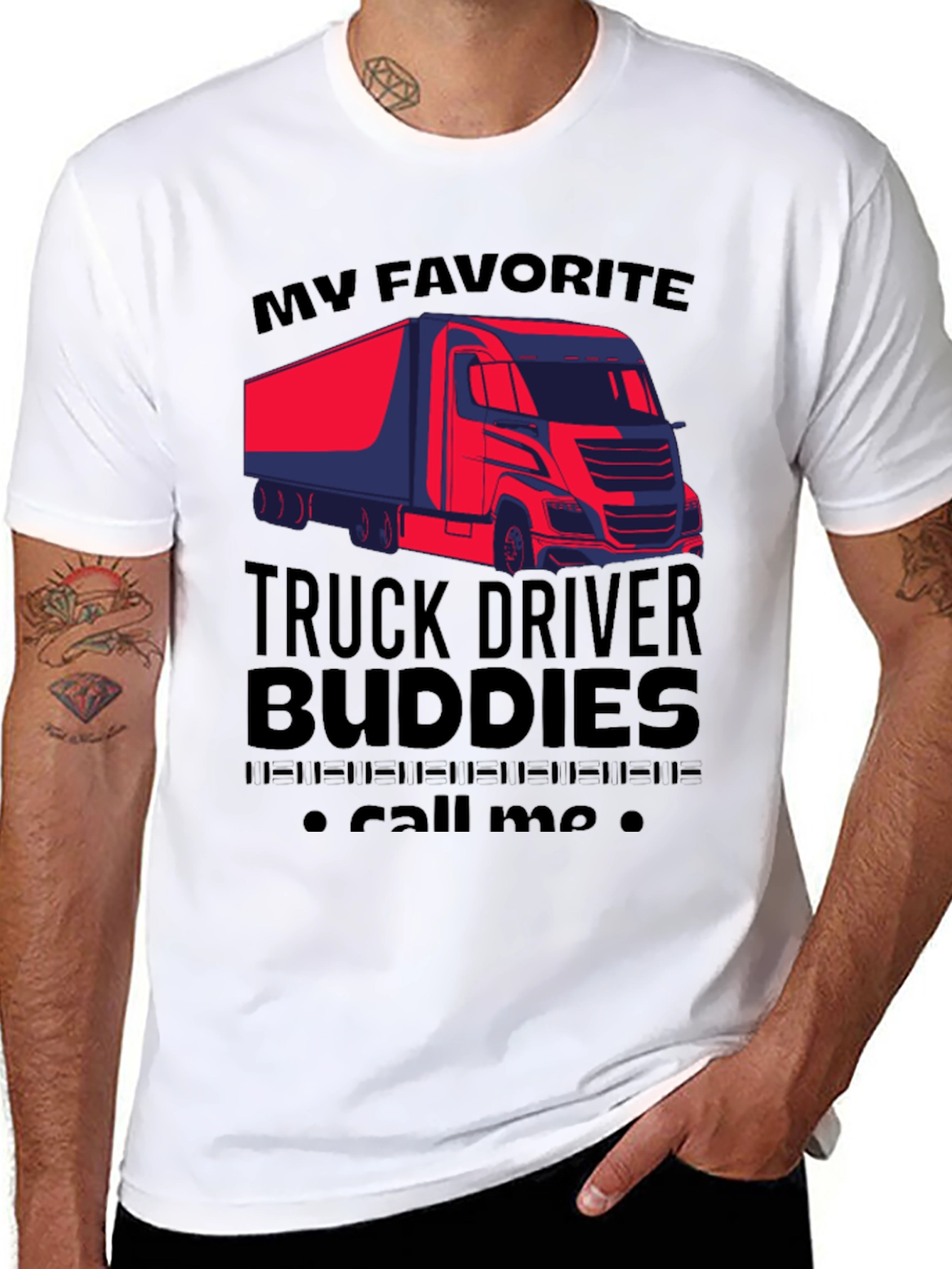 Truck Driver Buddies Graphic T-Shirt
