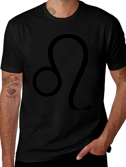 Leo Zodiac Sign Black T-Shirt