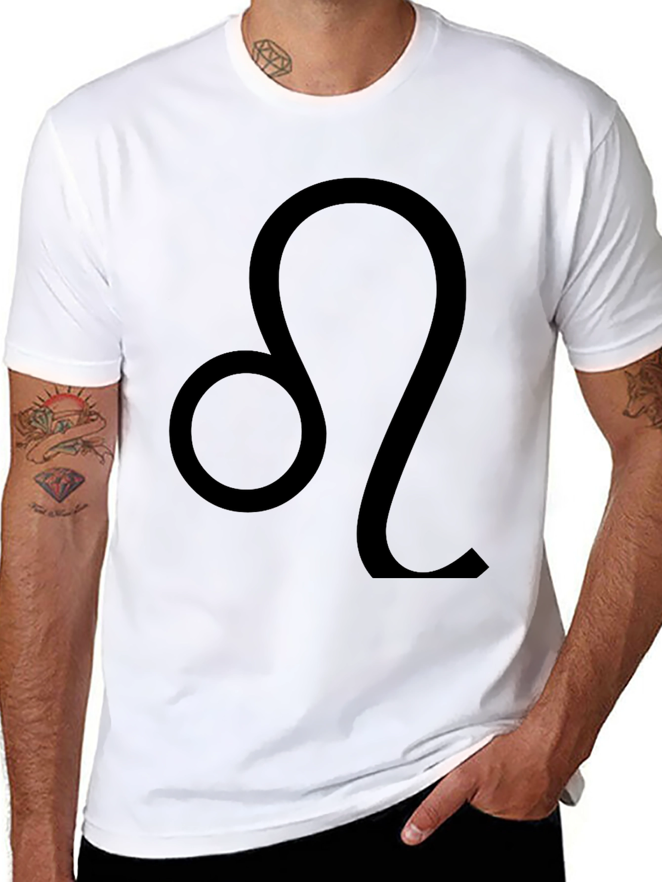 Leo Zodiac Sign Black T-Shirt
