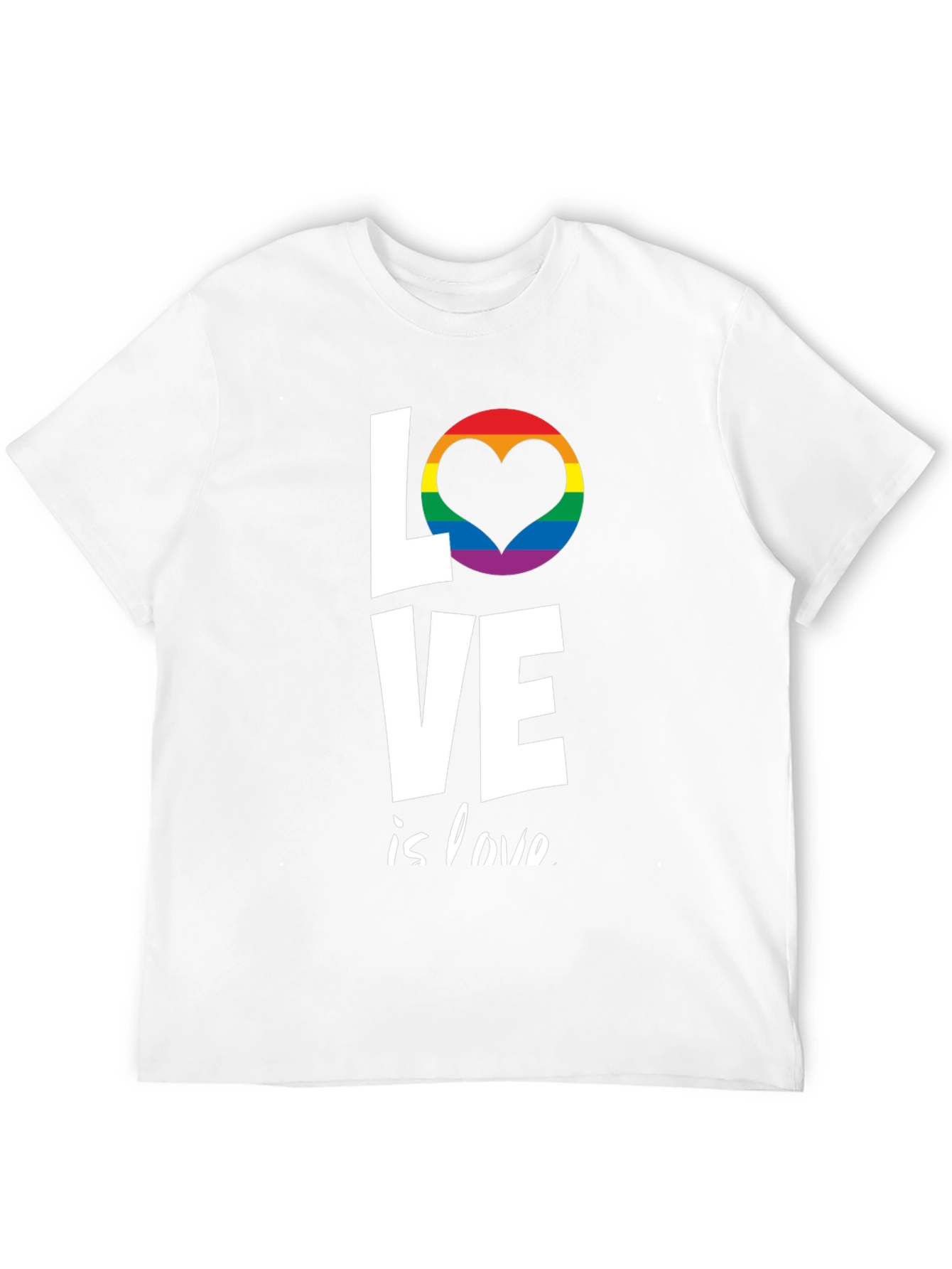 Love is Love T-Shirt LGBT Pride Rainbow Heart Tee