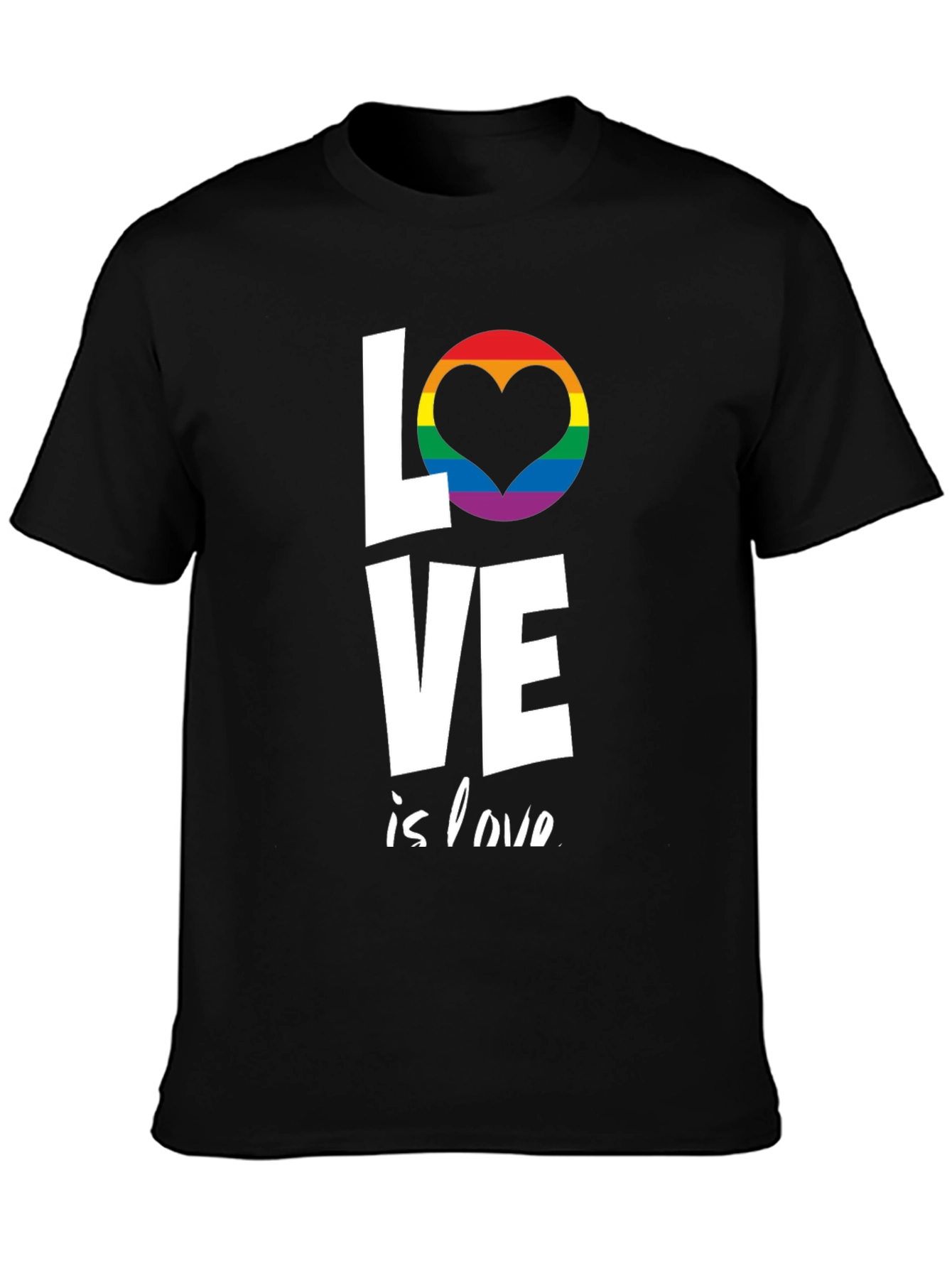 Love is Love T-Shirt LGBT Pride Rainbow Heart Tee