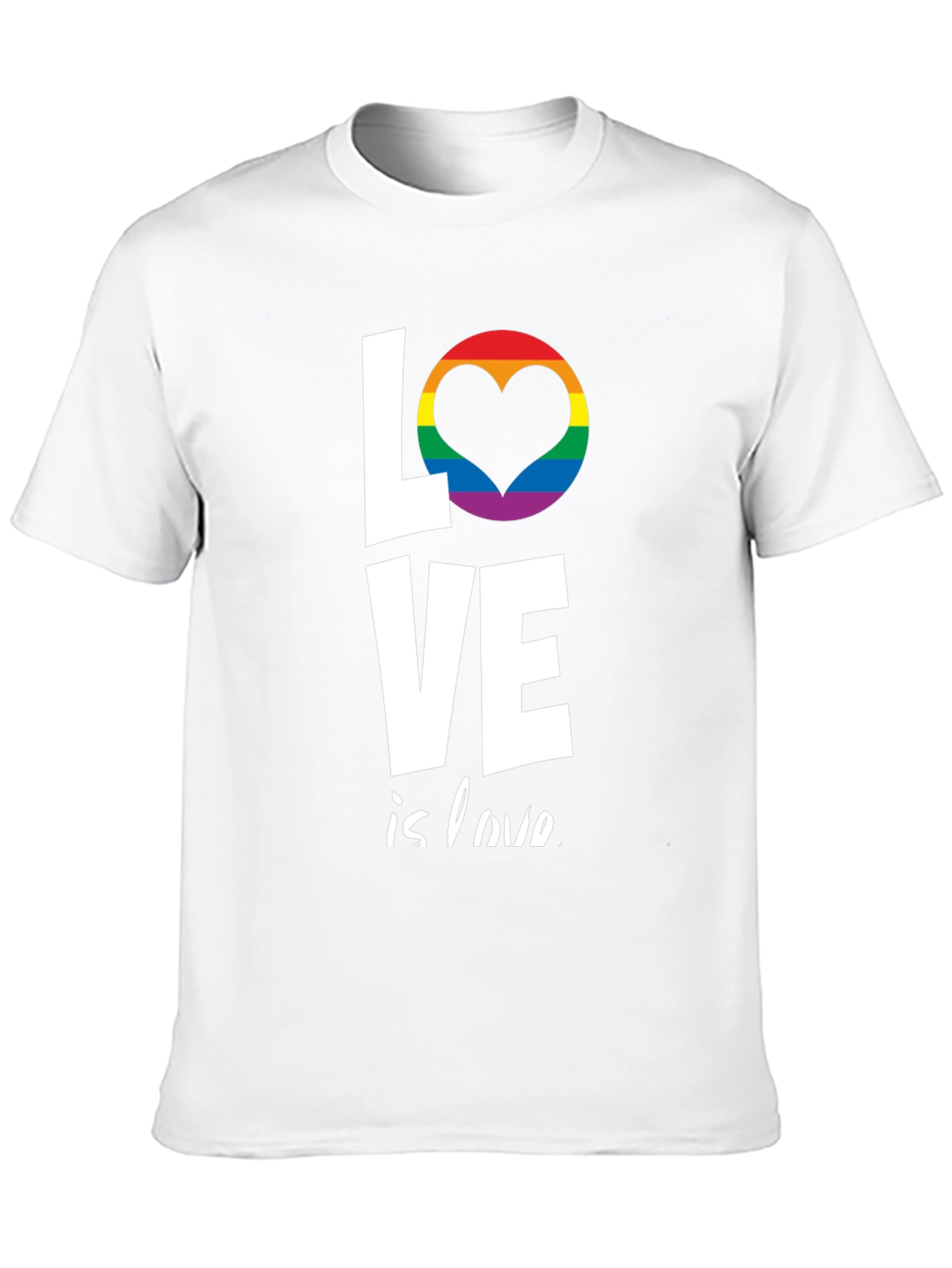 Love is Love T-Shirt LGBT Pride Rainbow Heart Tee