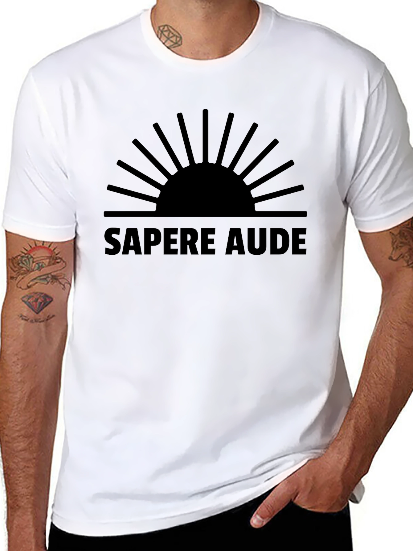 Sapere Aude T-Shirt: Bold Black Graphic Tee