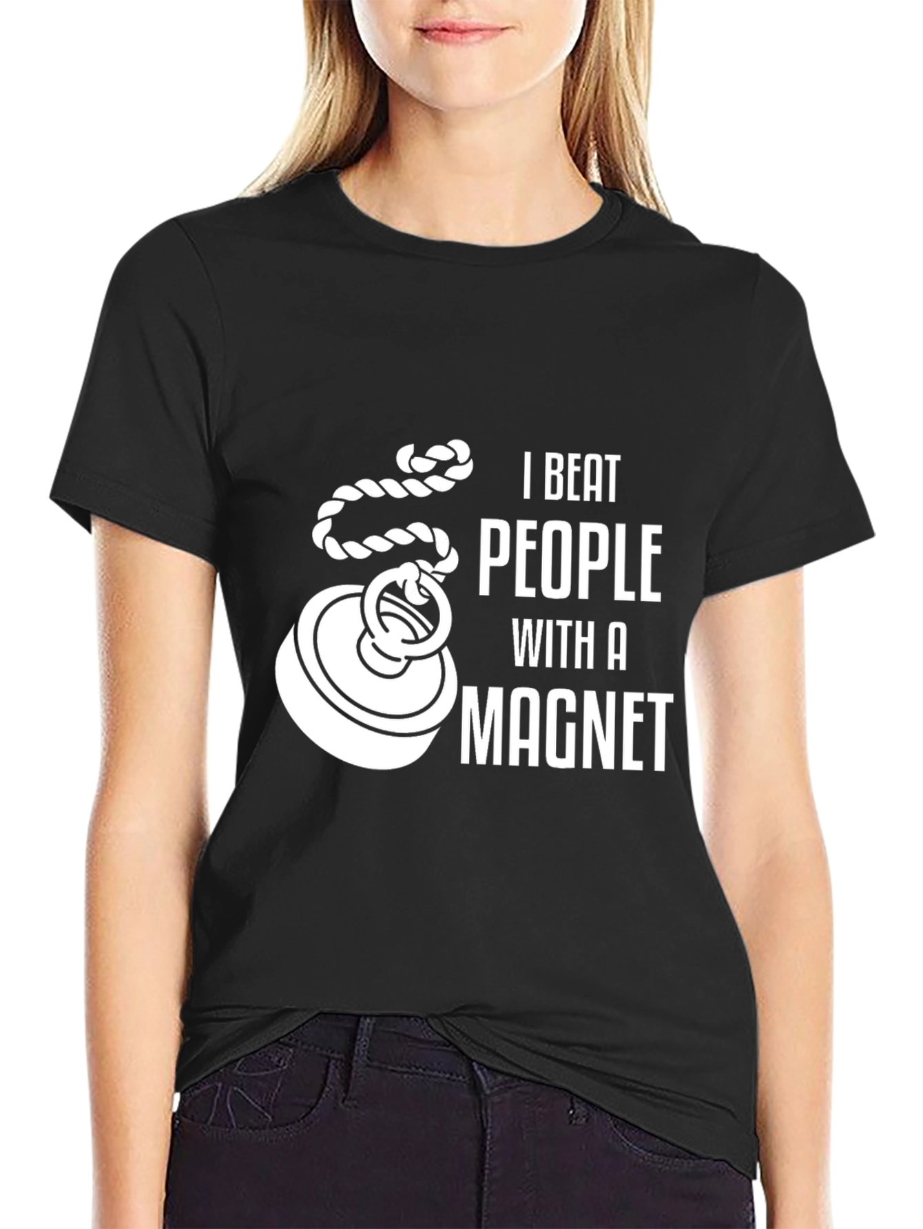 I Beat People With a Magnet Funny T-Shirt
