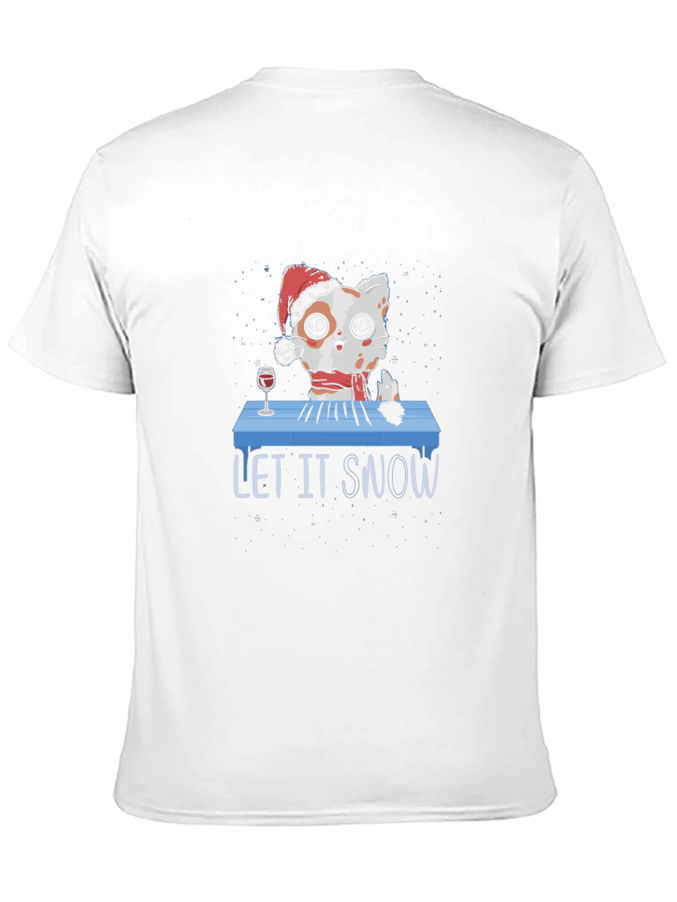 Let It Snow Funny Christmas Cat T-Shirt