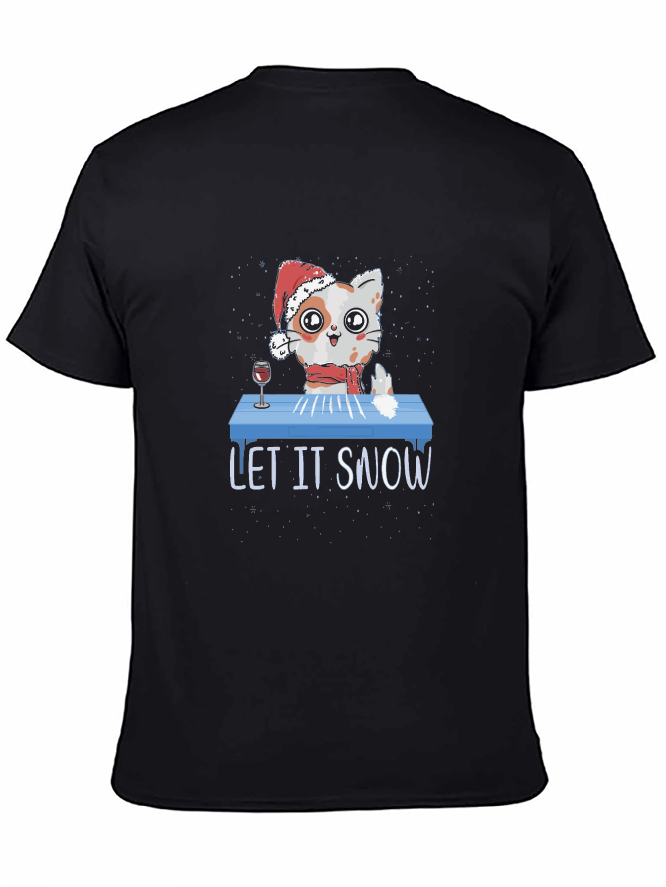 Let It Snow Funny Christmas Cat T-Shirt