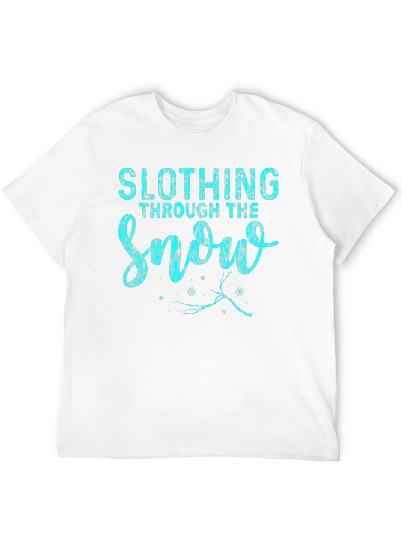 Slothing Through the Snow Mens Graphic T-Shirt