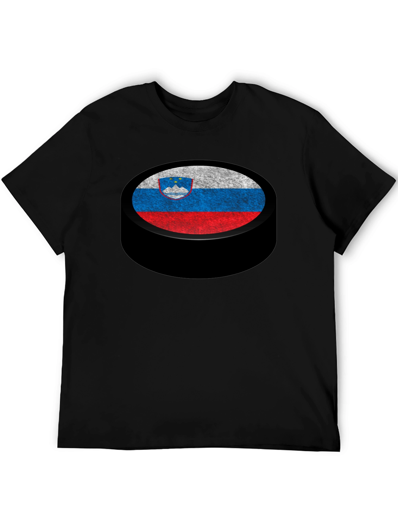 Slovenia Flag Hockey Puck Graphic T-Shirt