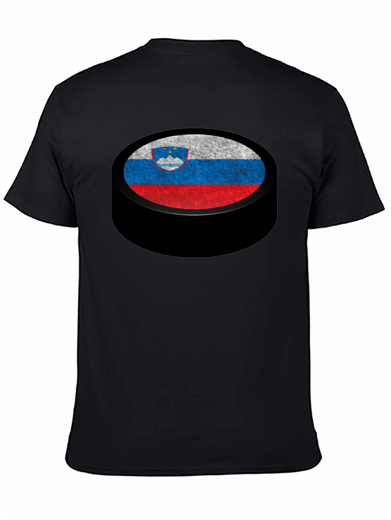 Slovenia Flag Hockey Puck Graphic T-Shirt