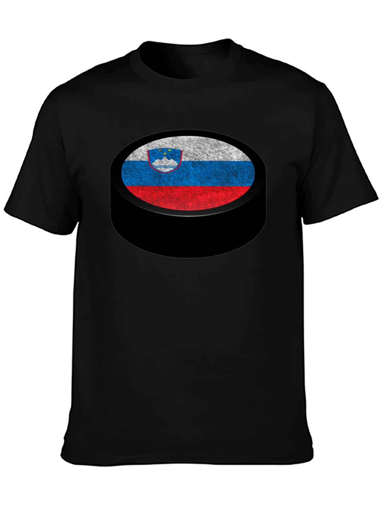 Slovenia Flag Hockey Puck Graphic T-Shirt