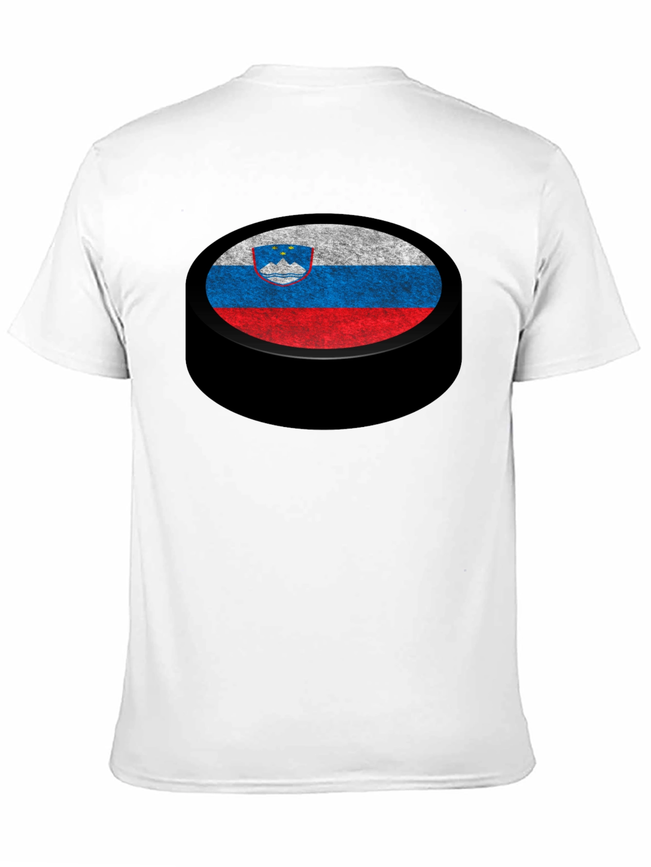Slovenia Flag Hockey Puck Graphic T-Shirt