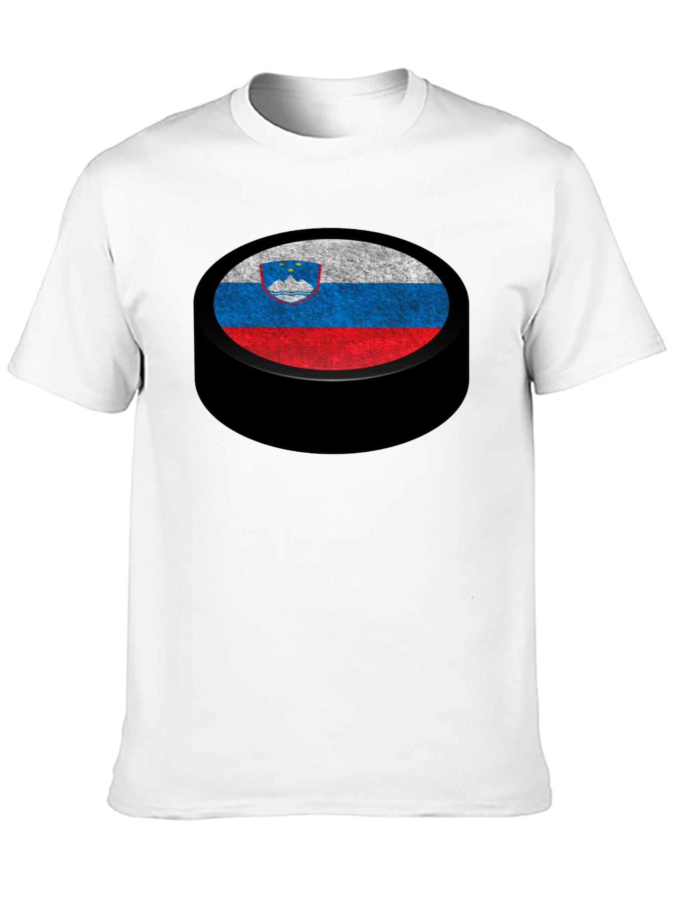 Slovenia Flag Hockey Puck Graphic T-Shirt