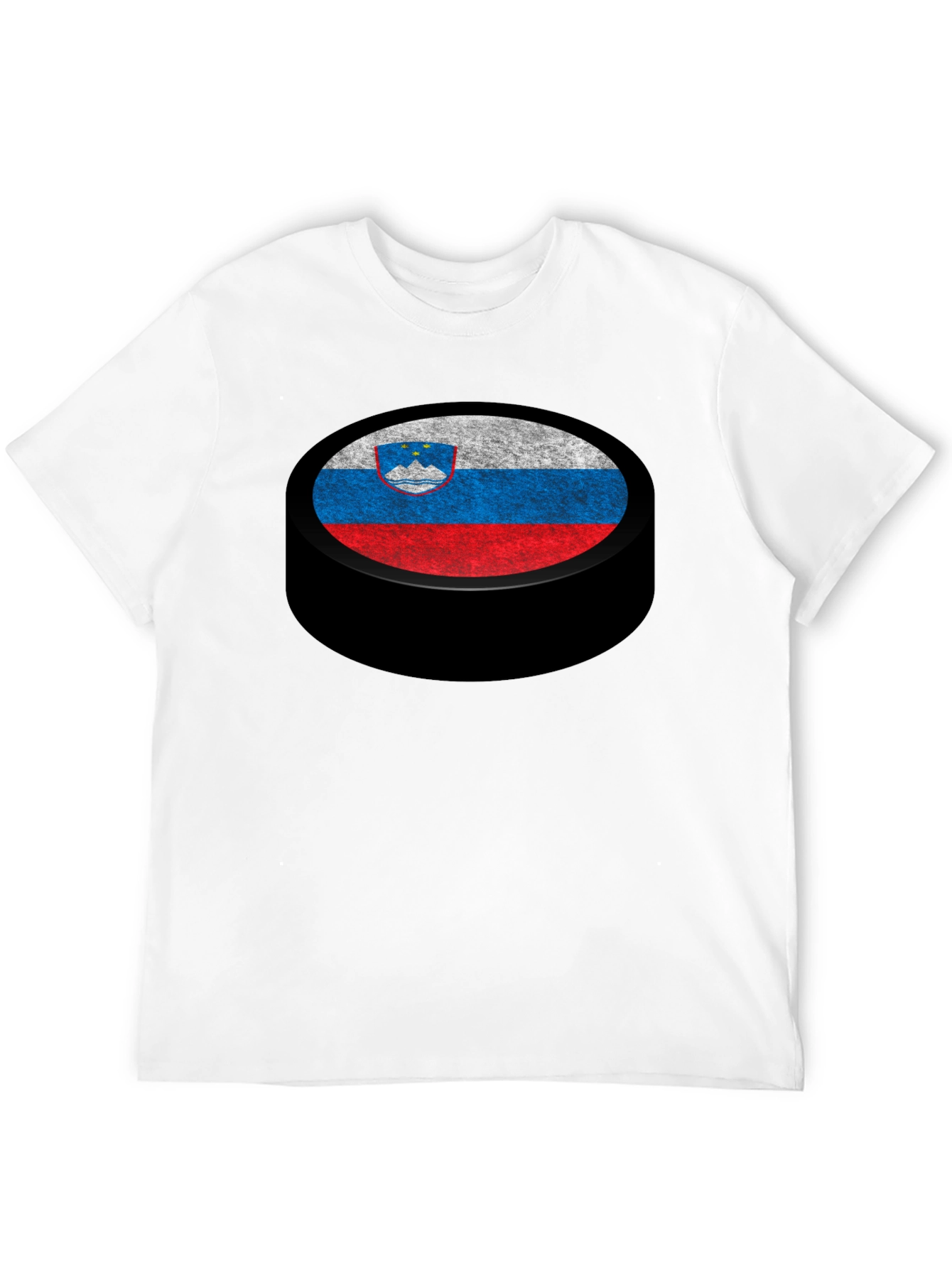 Slovenia Flag Hockey Puck Graphic T-Shirt