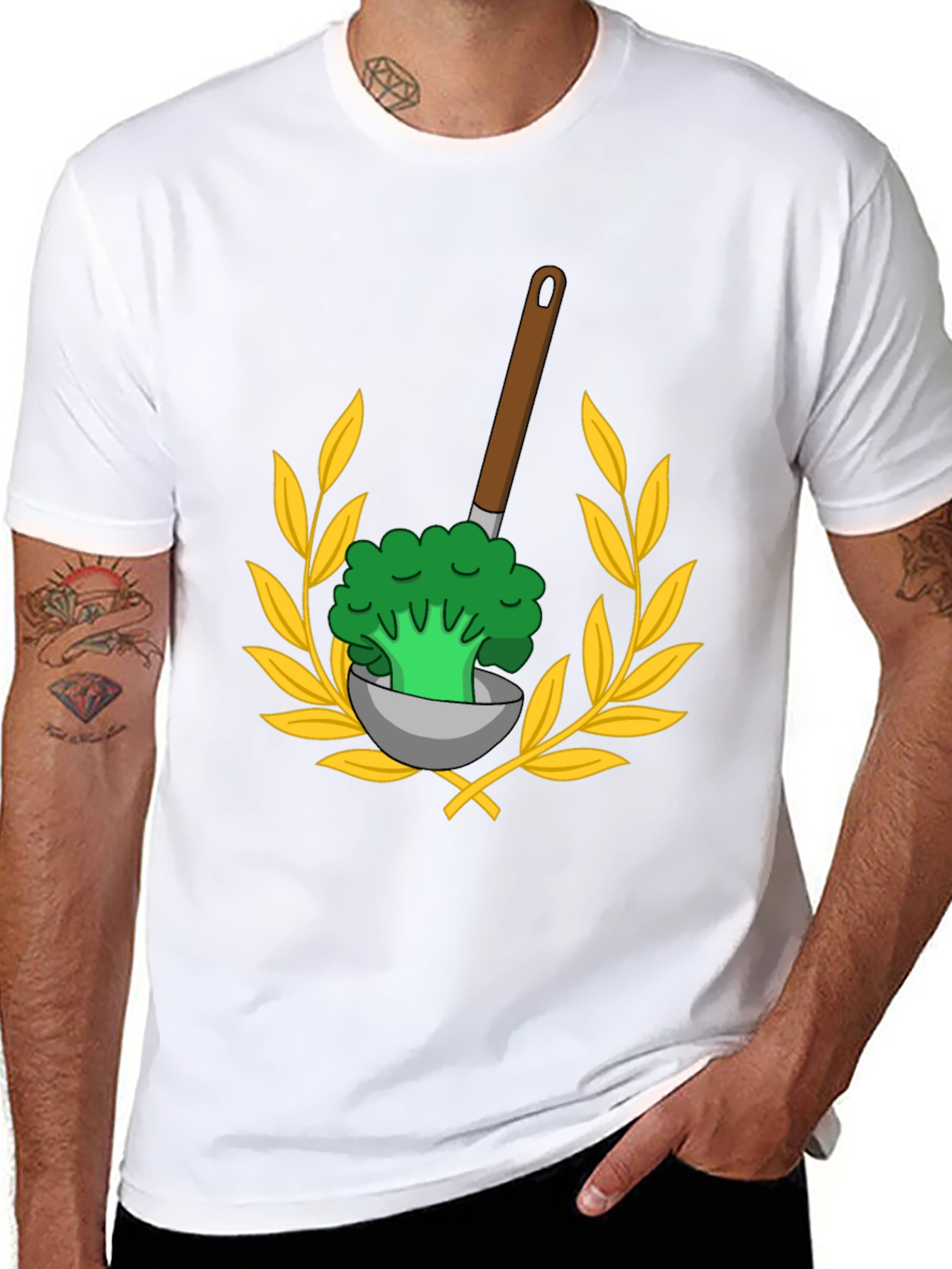 Broccoli Ladle T-Shirt - Whimsical Foodie Tee