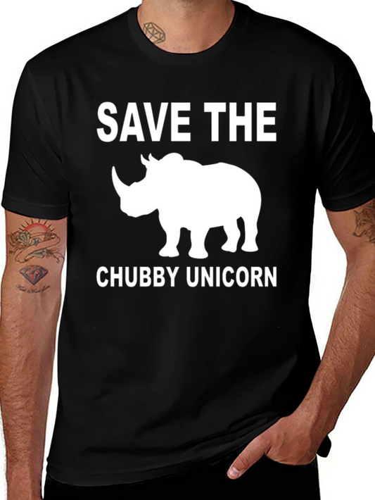 Save the Chubby Unicorn Rhino Graphic Tee