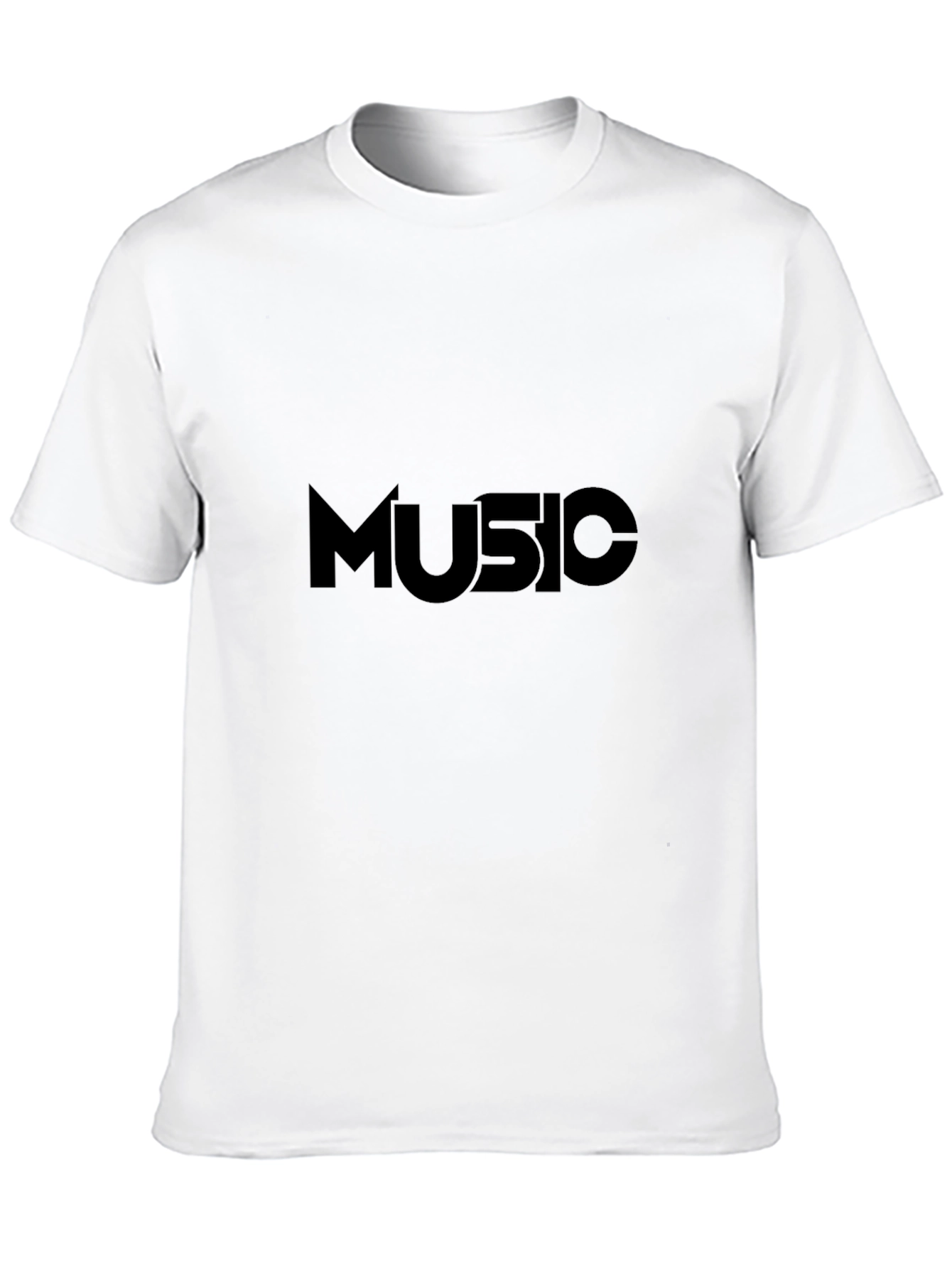 Music Graphic Tee - Black Cotton T-Shirt