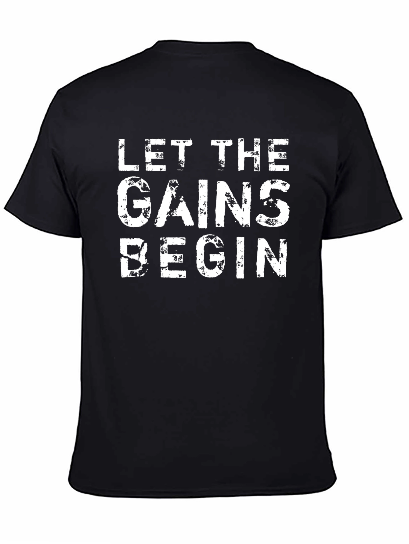Let The Gains Begin Black T-Shirt
