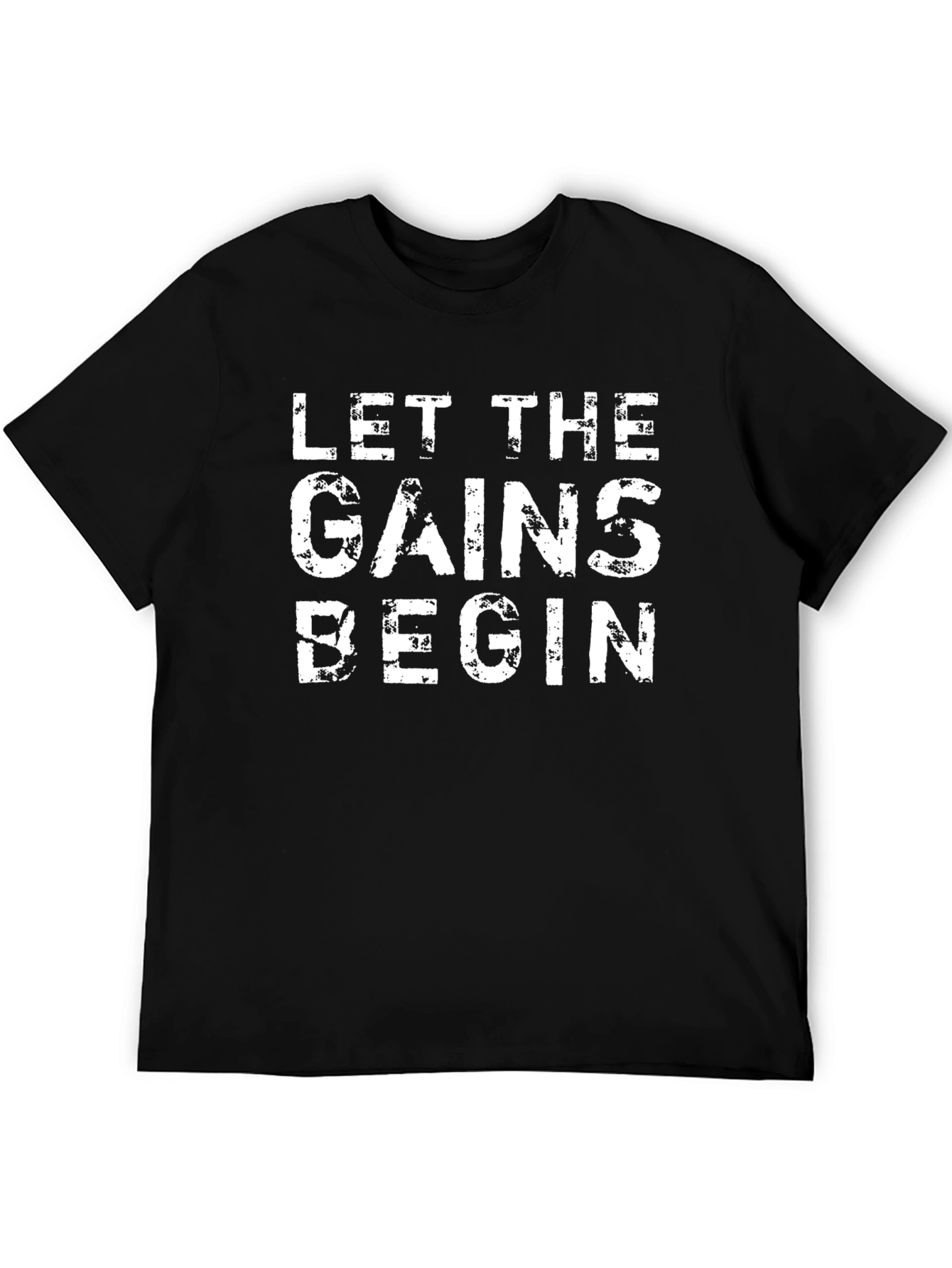 Let The Gains Begin Black T-Shirt
