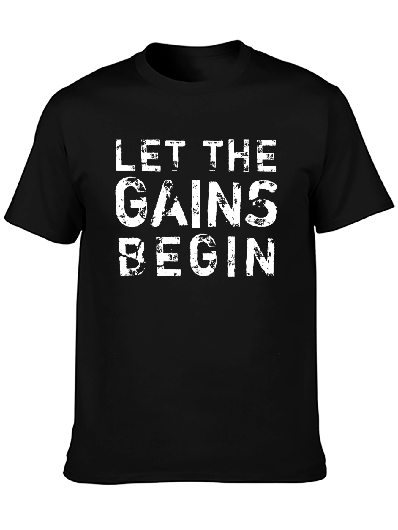 Let The Gains Begin Black T-Shirt