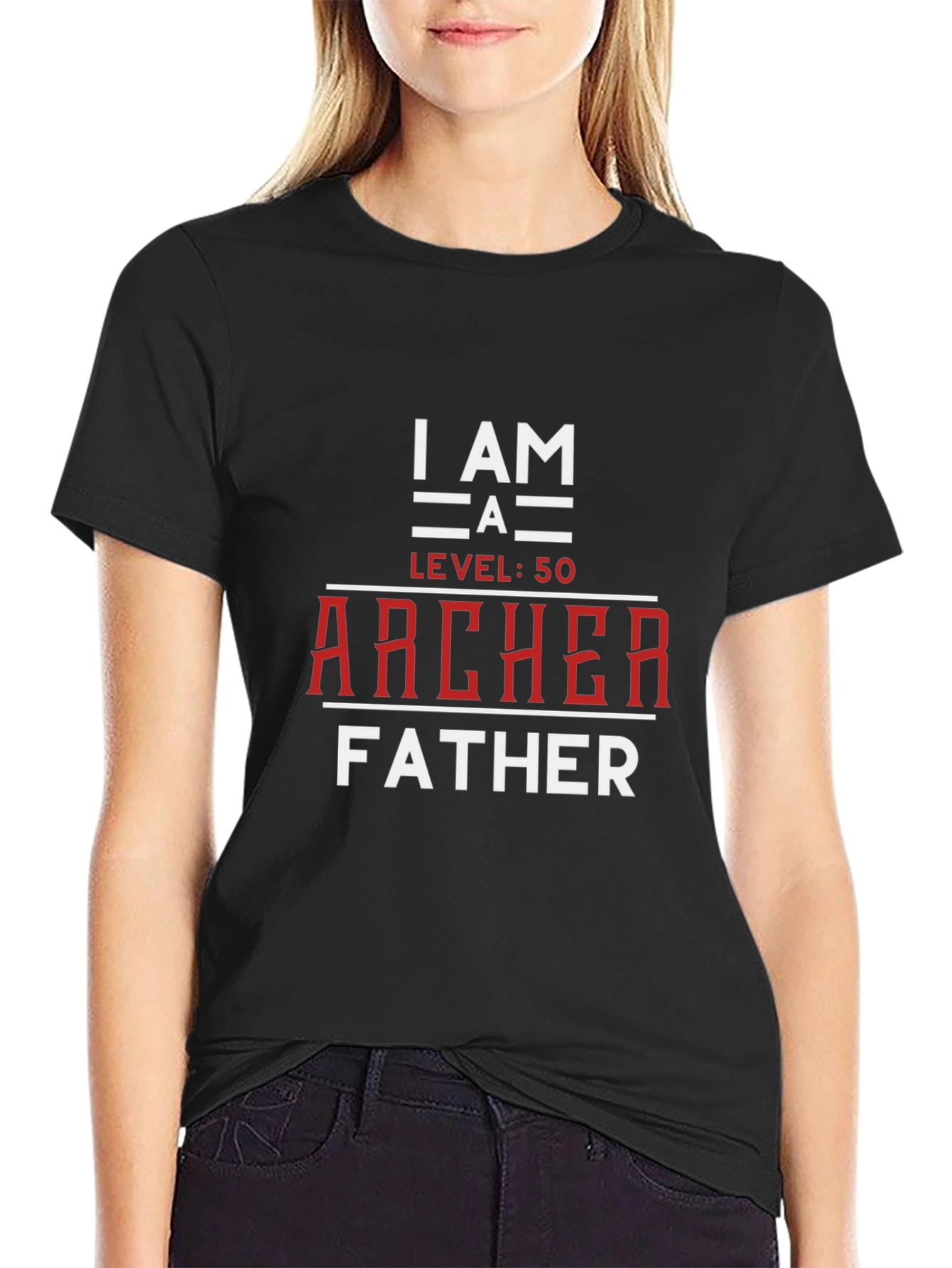 Archer Father Level 50 T-Shirt - Black