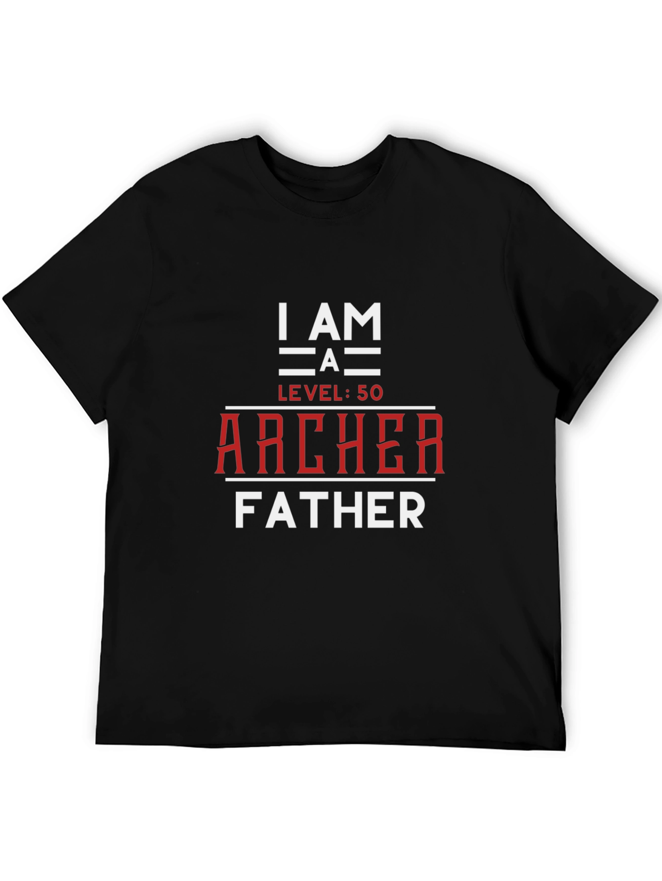 Archer Father Level 50 T-Shirt - Black