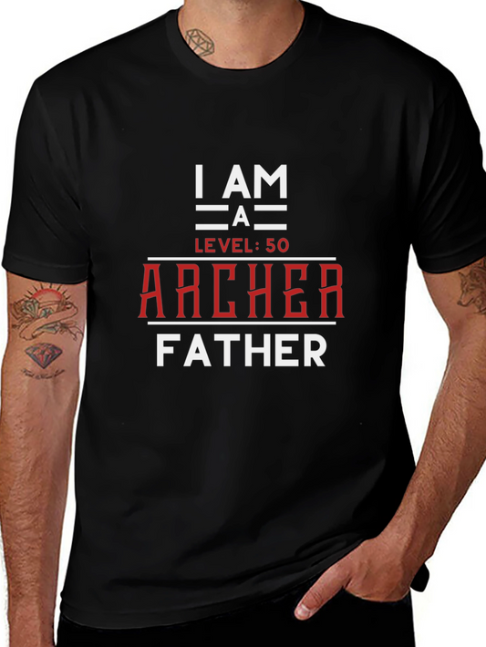 Archer Father Level 50 T-Shirt - Black