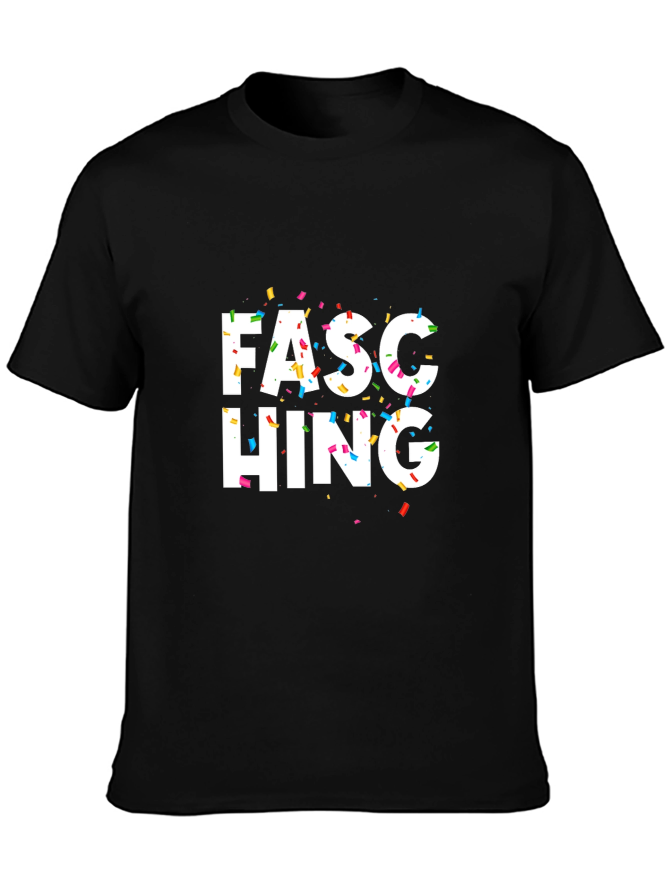 Fasching Confetti Black T-Shirt