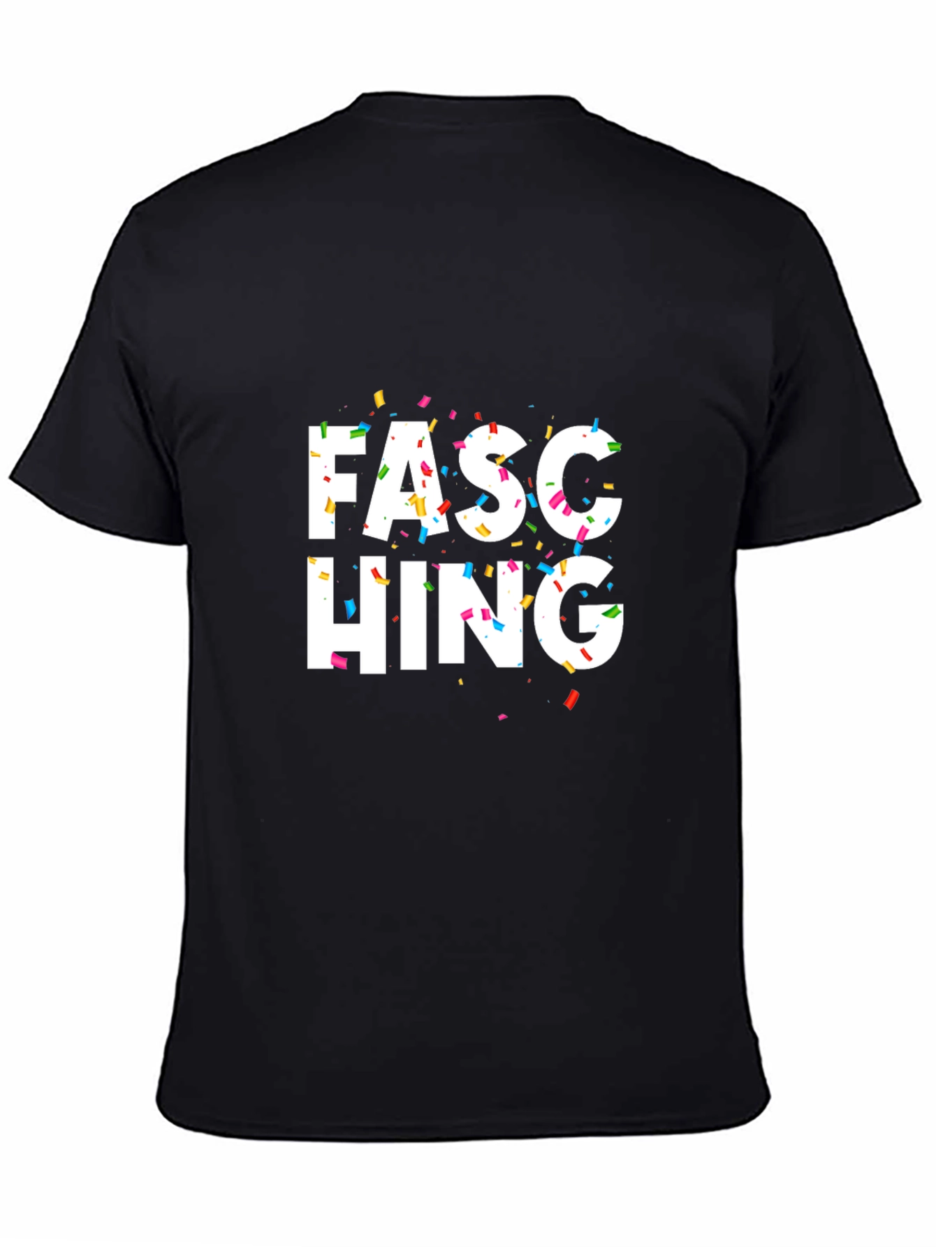 Fasching Confetti Black T-Shirt