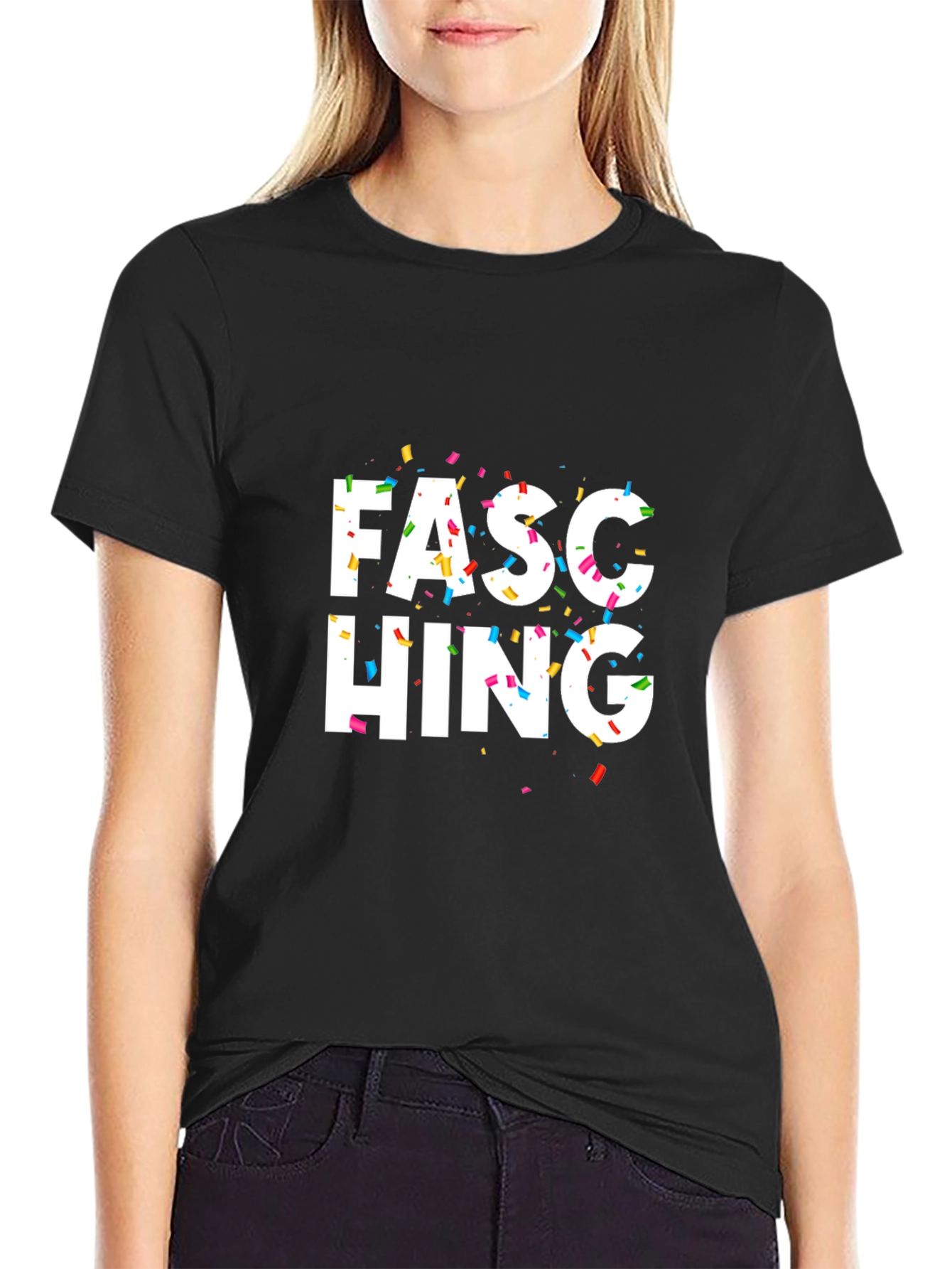 Fasching Confetti Black T-Shirt